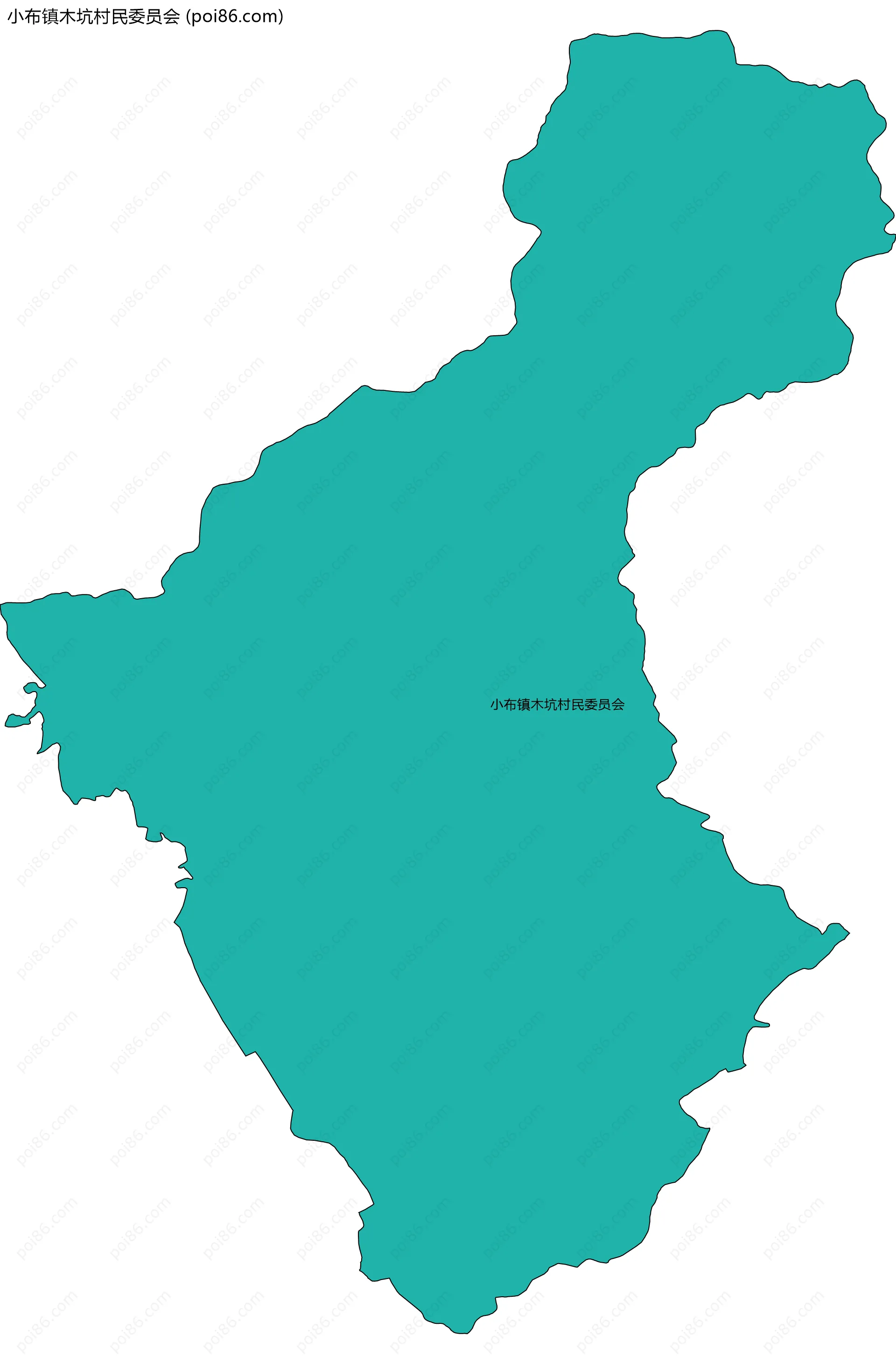 小布镇木坑村民委员会边界地图