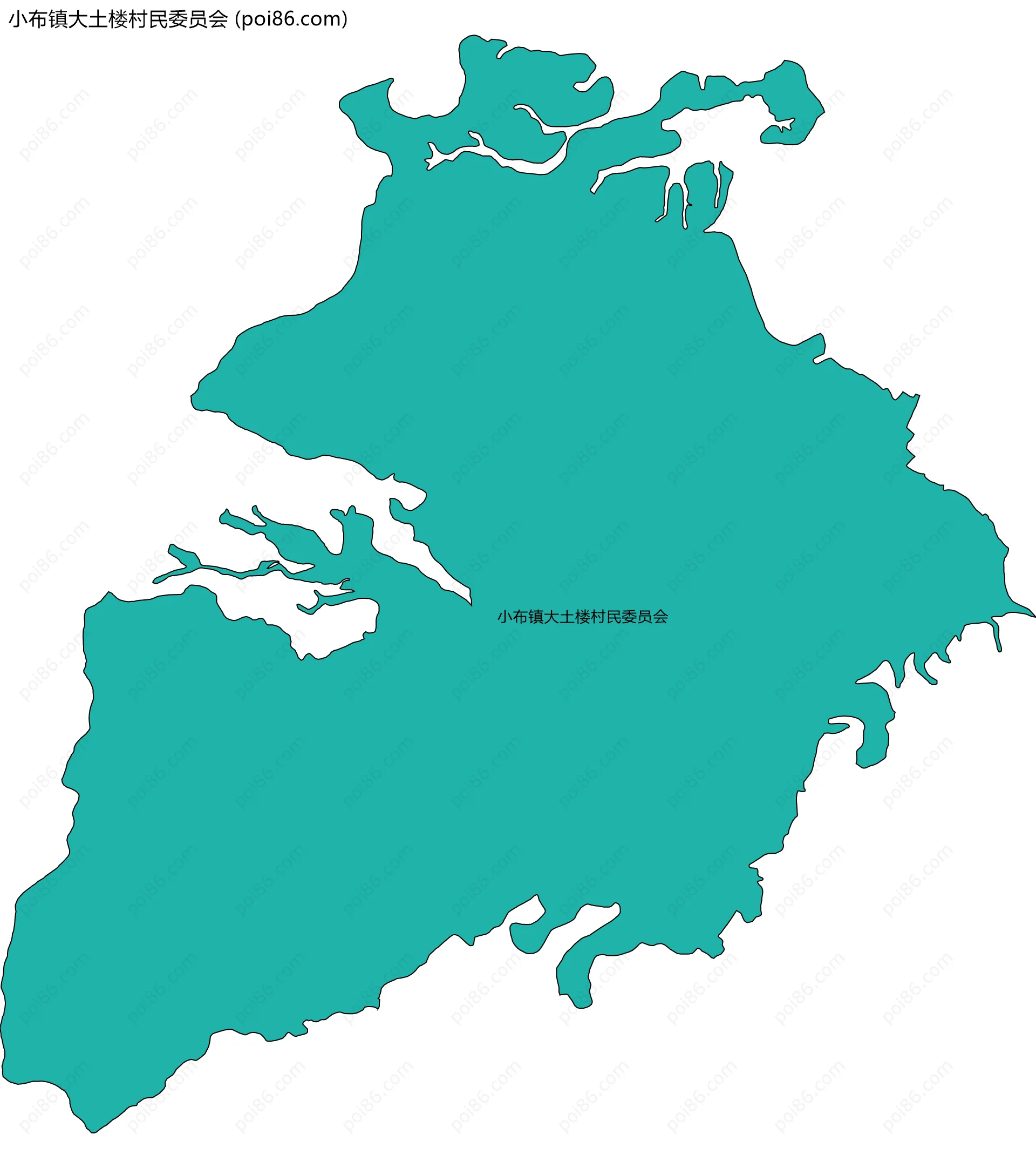 小布镇大土楼村民委员会边界地图