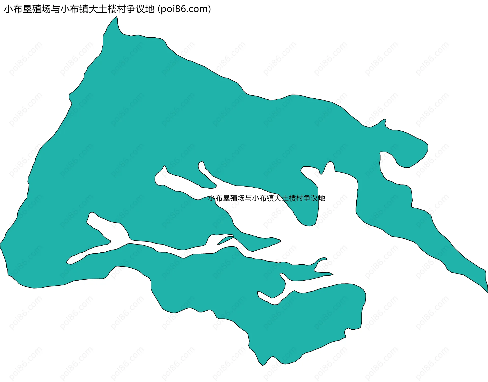 小布垦殖场与小布镇大土楼村争议地边界地图