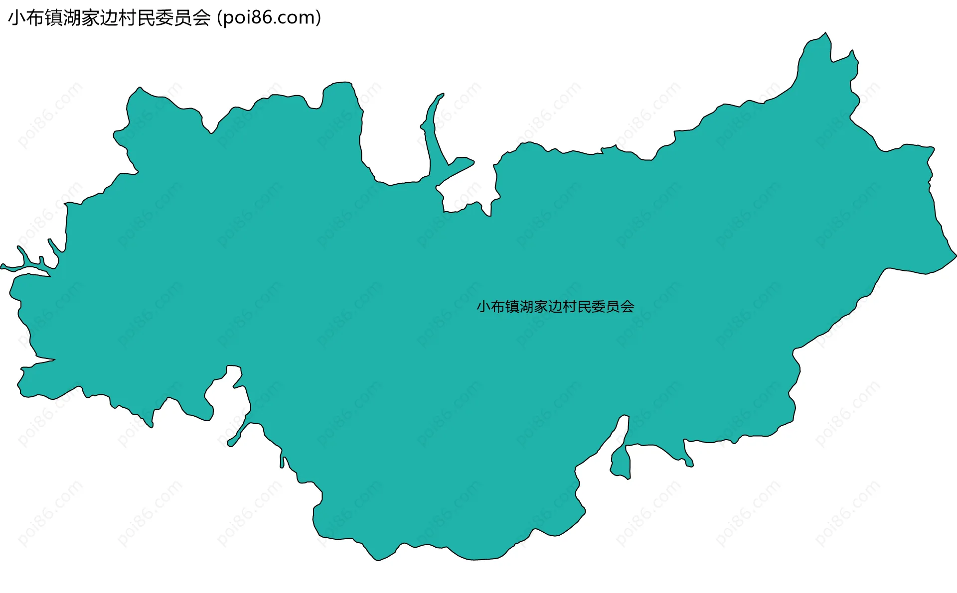 小布镇湖家边村民委员会边界地图