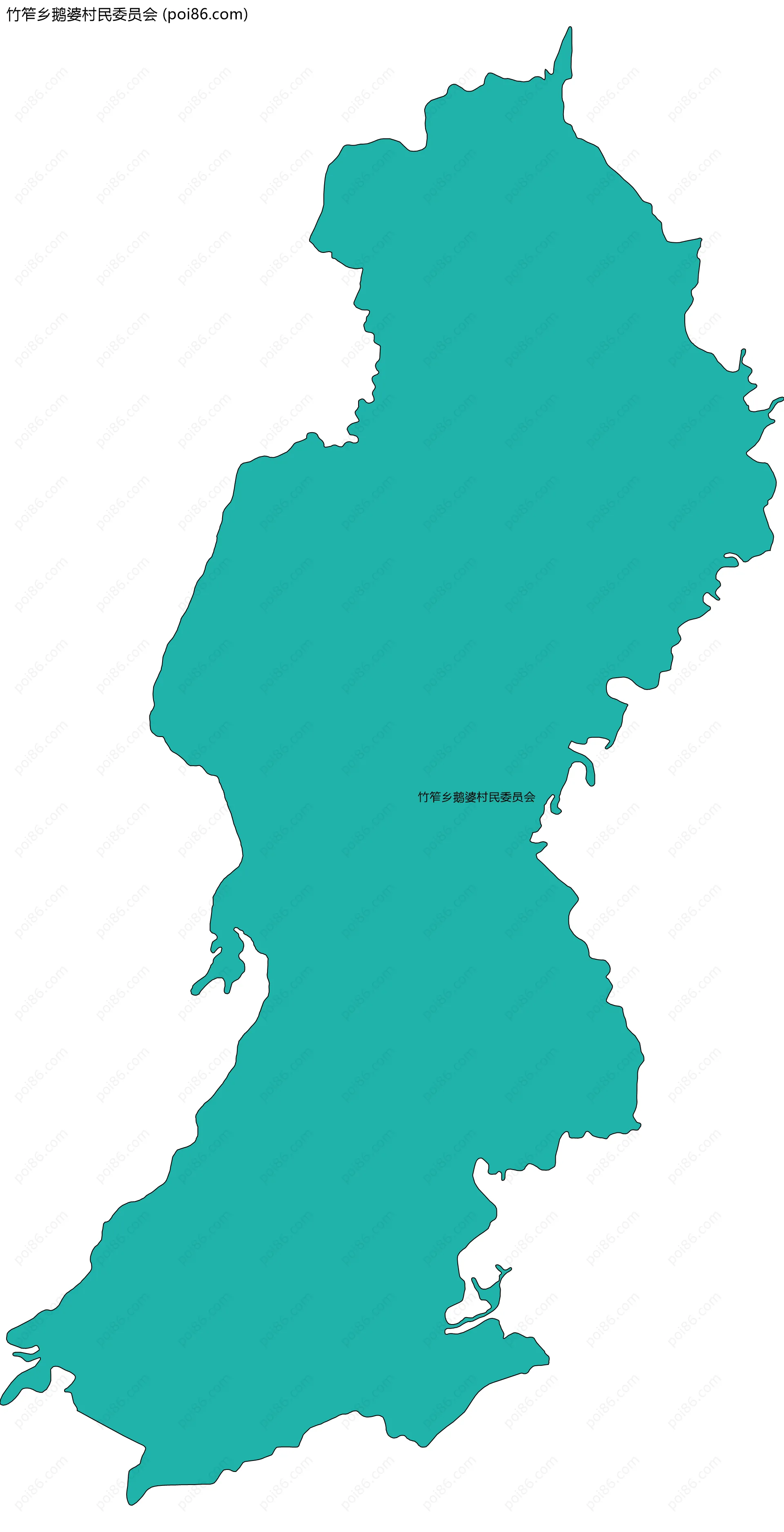 竹笮乡鹅婆村民委员会边界地图