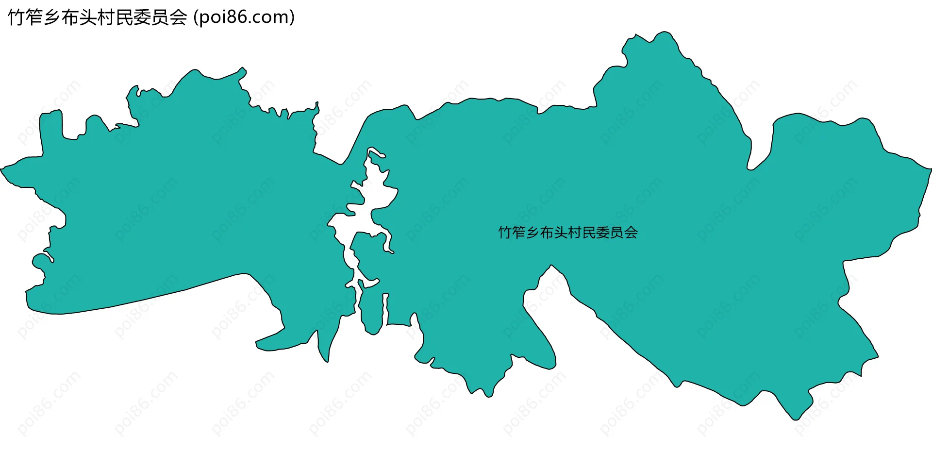 竹笮乡布头村民委员会边界地图