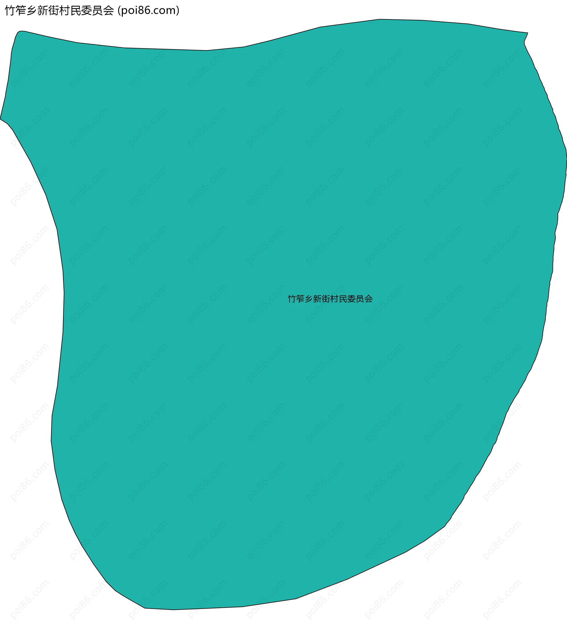 竹笮乡新街村民委员会边界地图