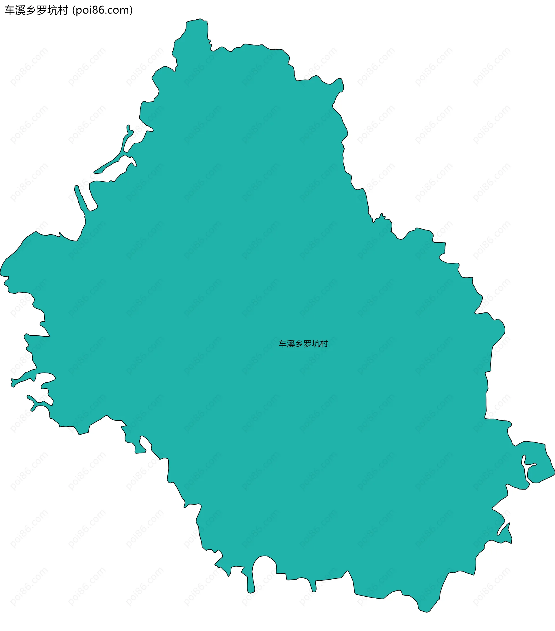 车溪乡罗坑村边界地图