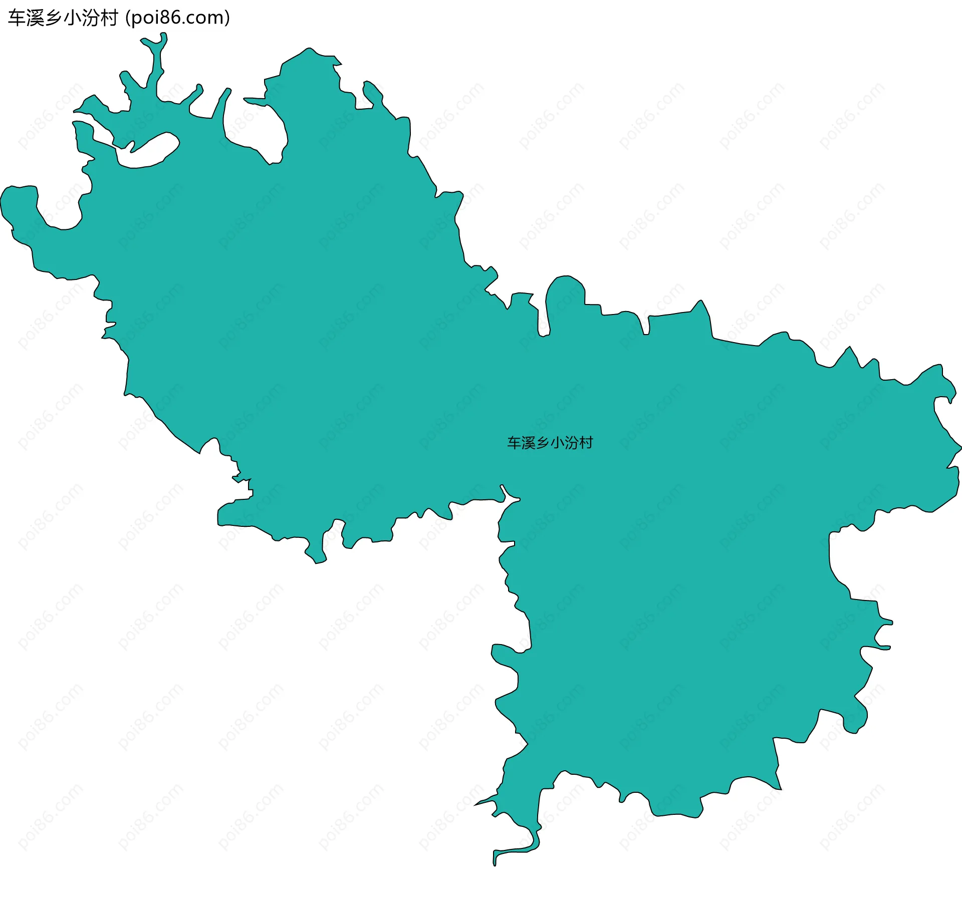 车溪乡小汾村边界地图