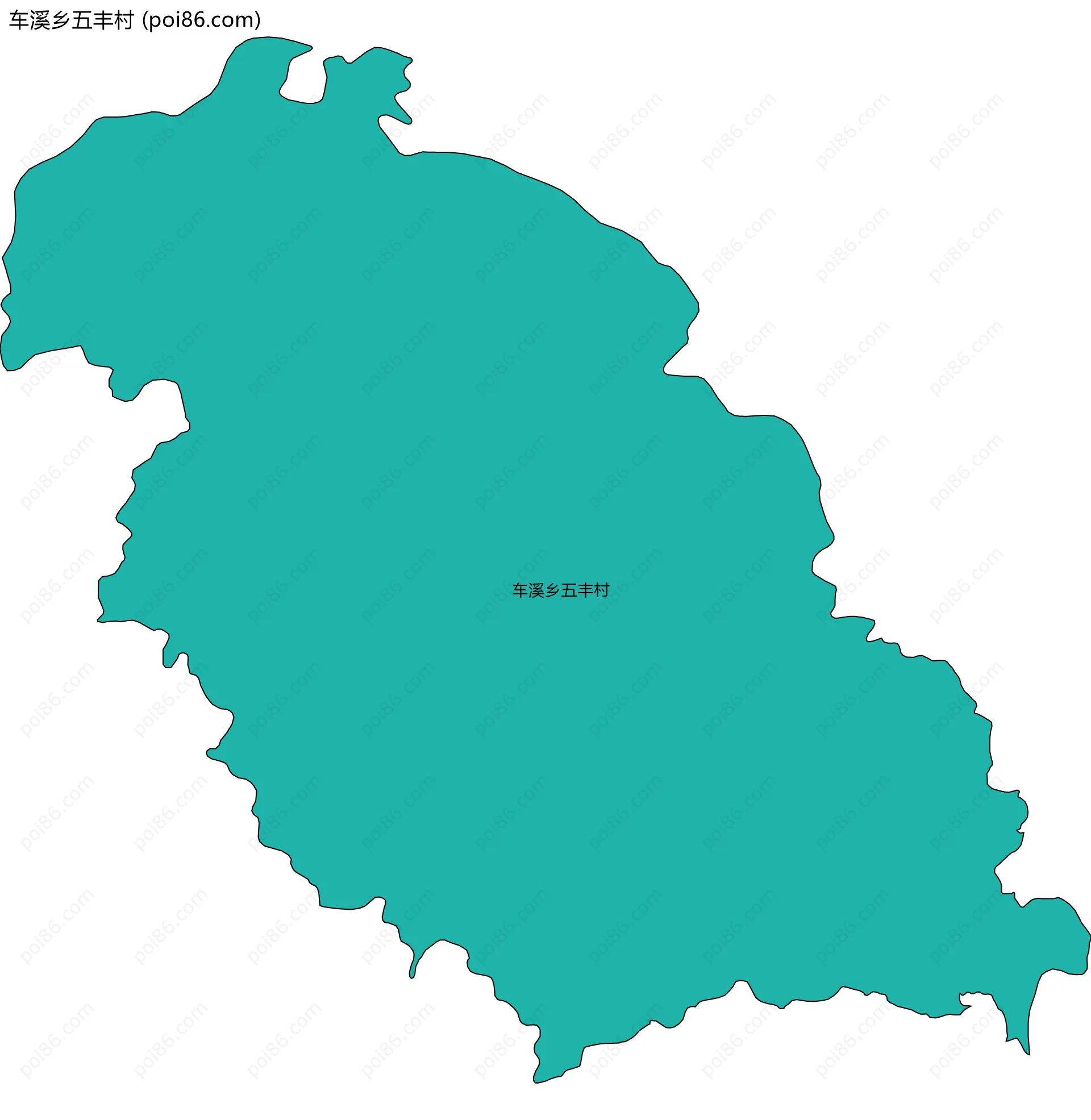 车溪乡五丰村边界地图