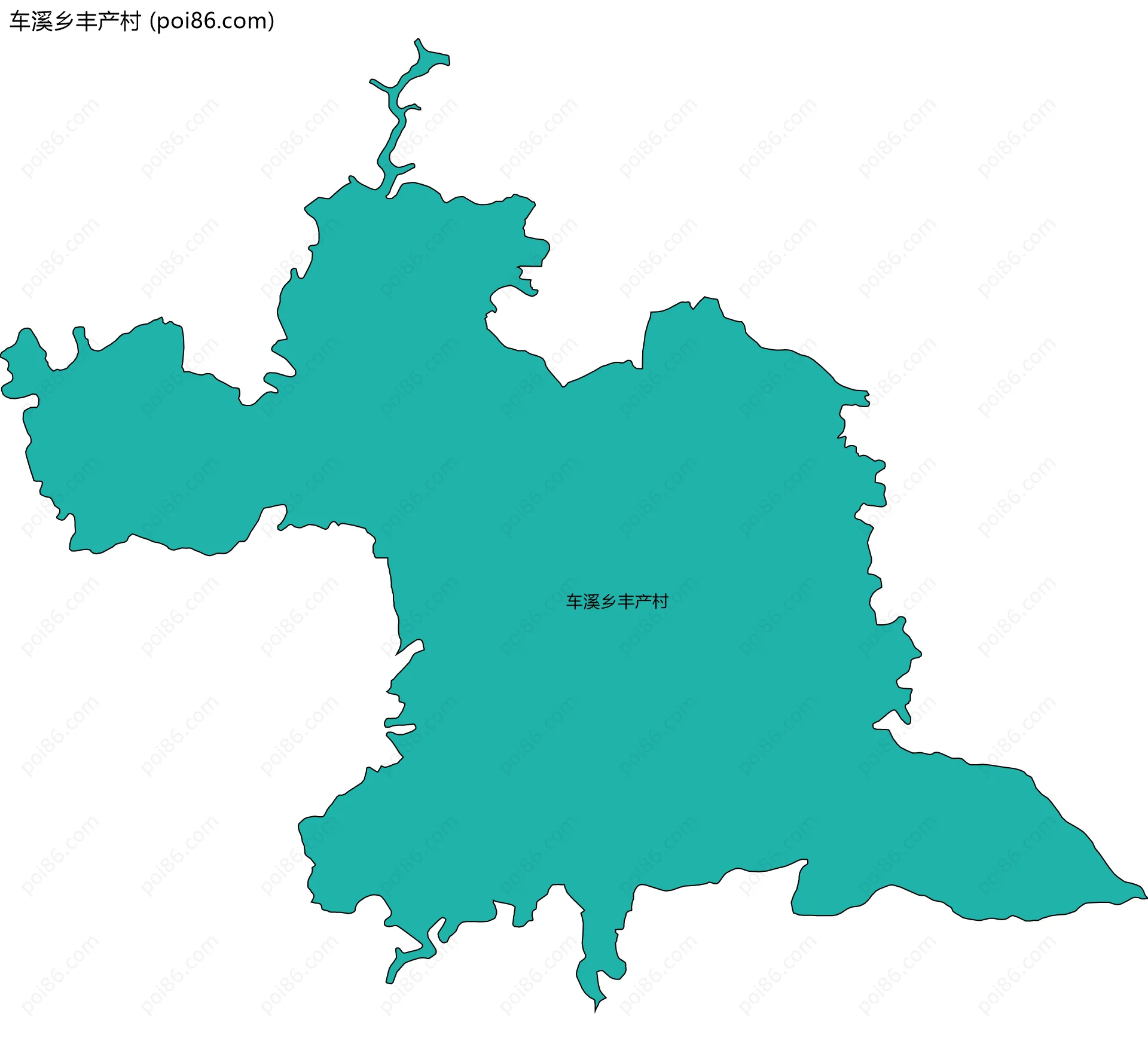 车溪乡丰产村边界地图