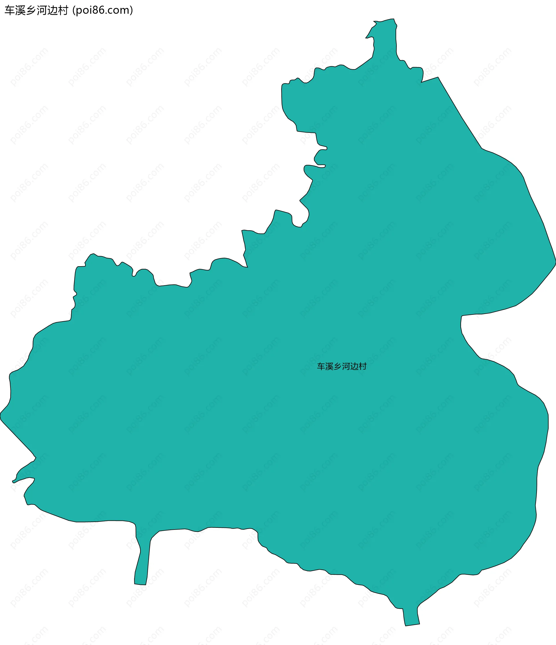 车溪乡河边村边界地图