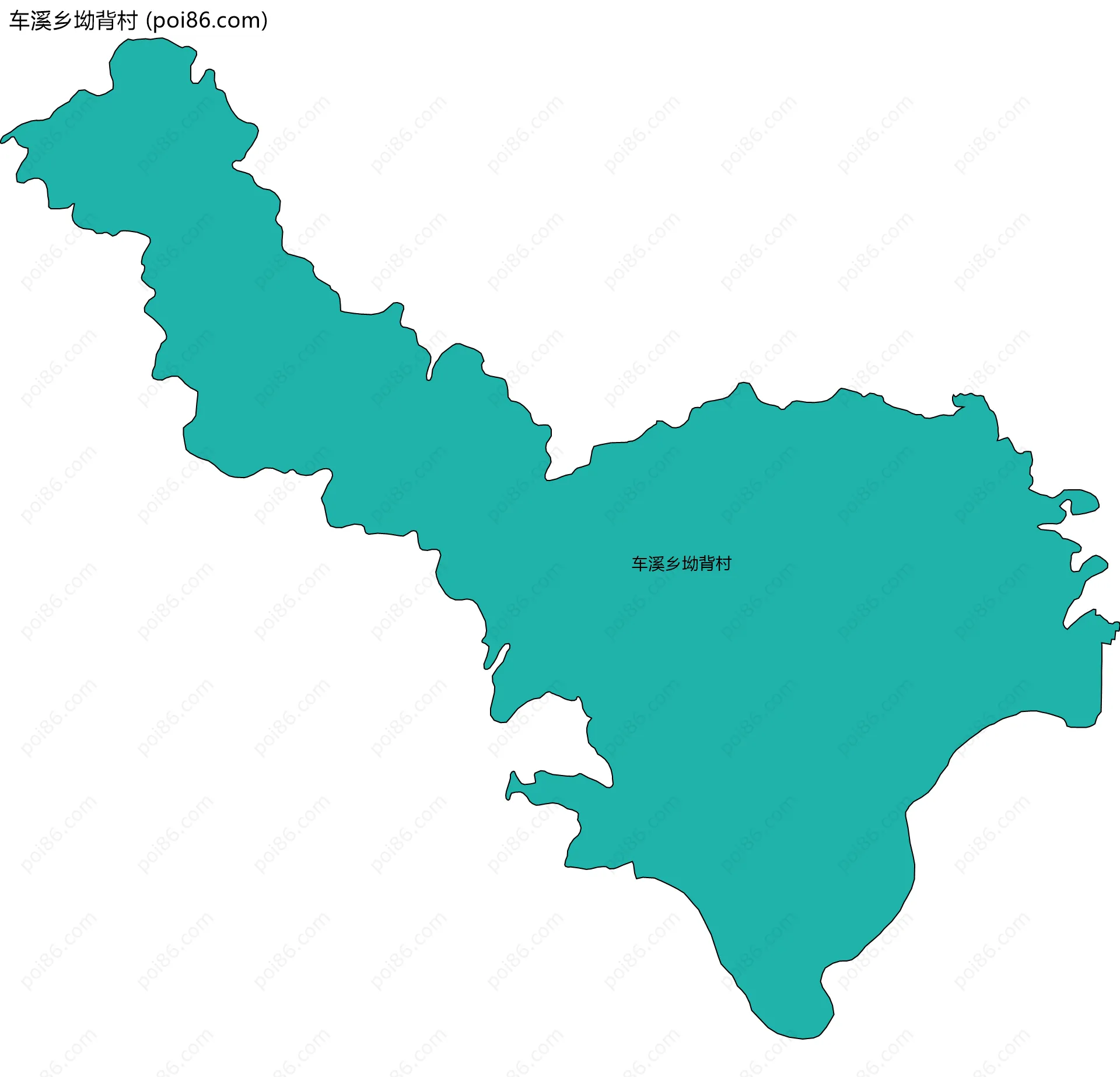 车溪乡坳背村边界地图