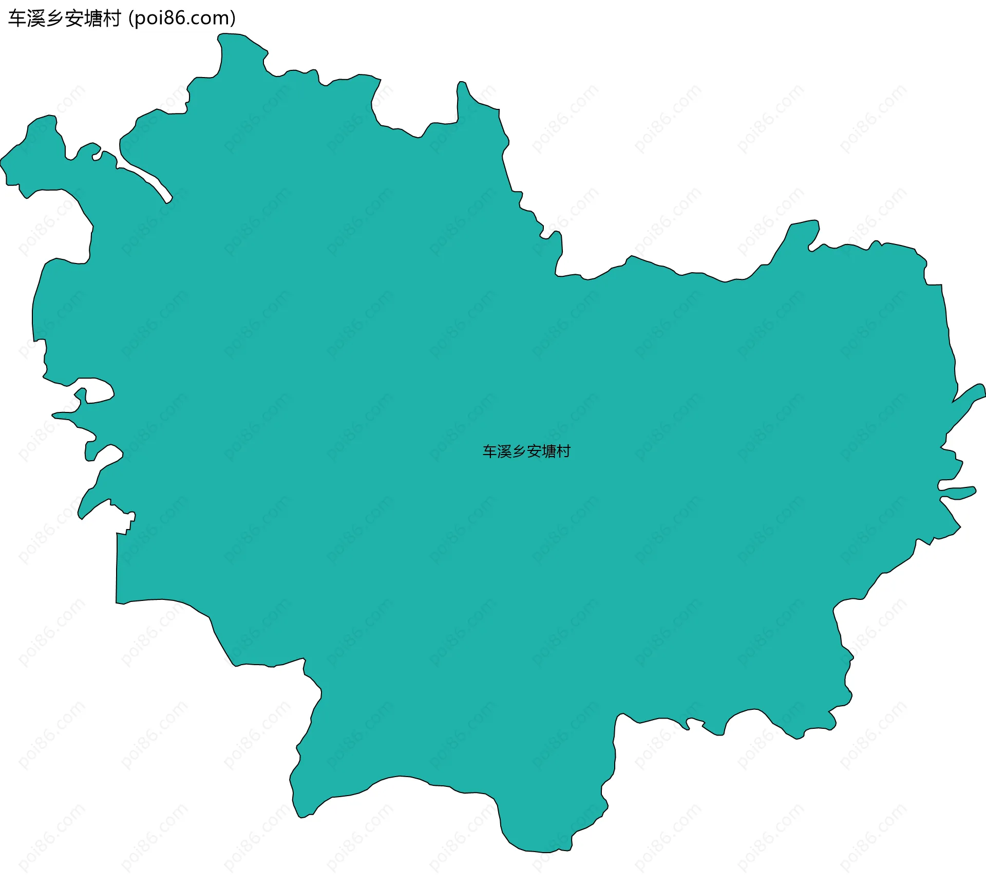 车溪乡安塘村边界地图