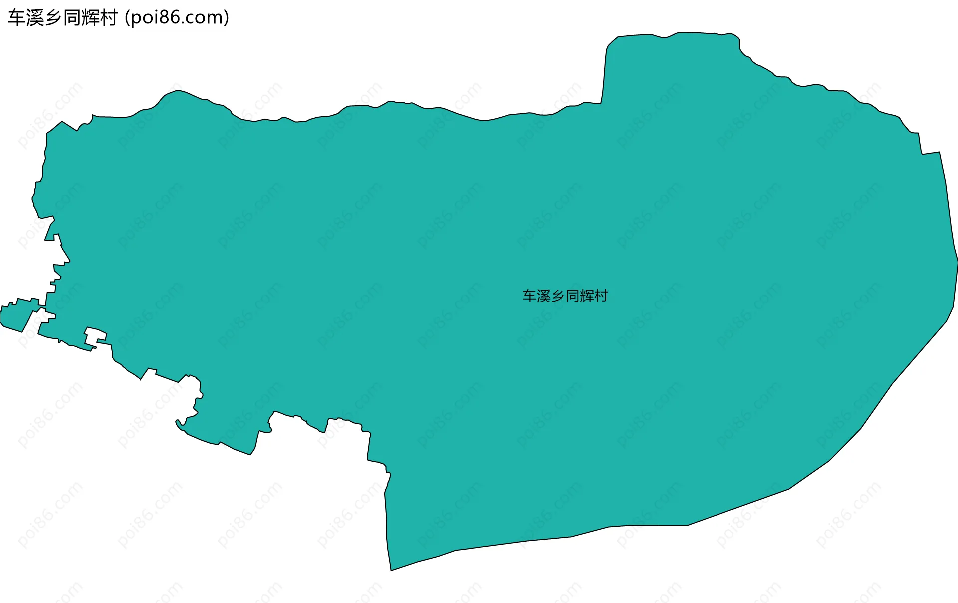 车溪乡同辉村边界地图