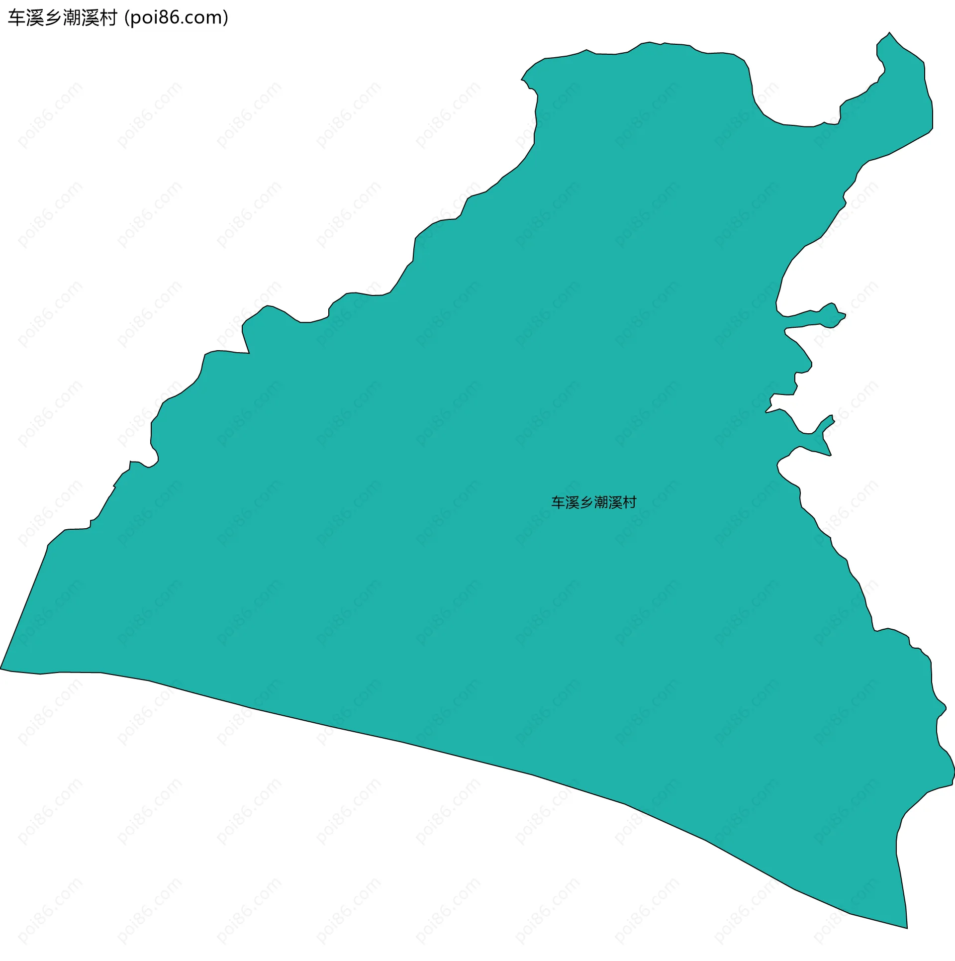 车溪乡潮溪村边界地图