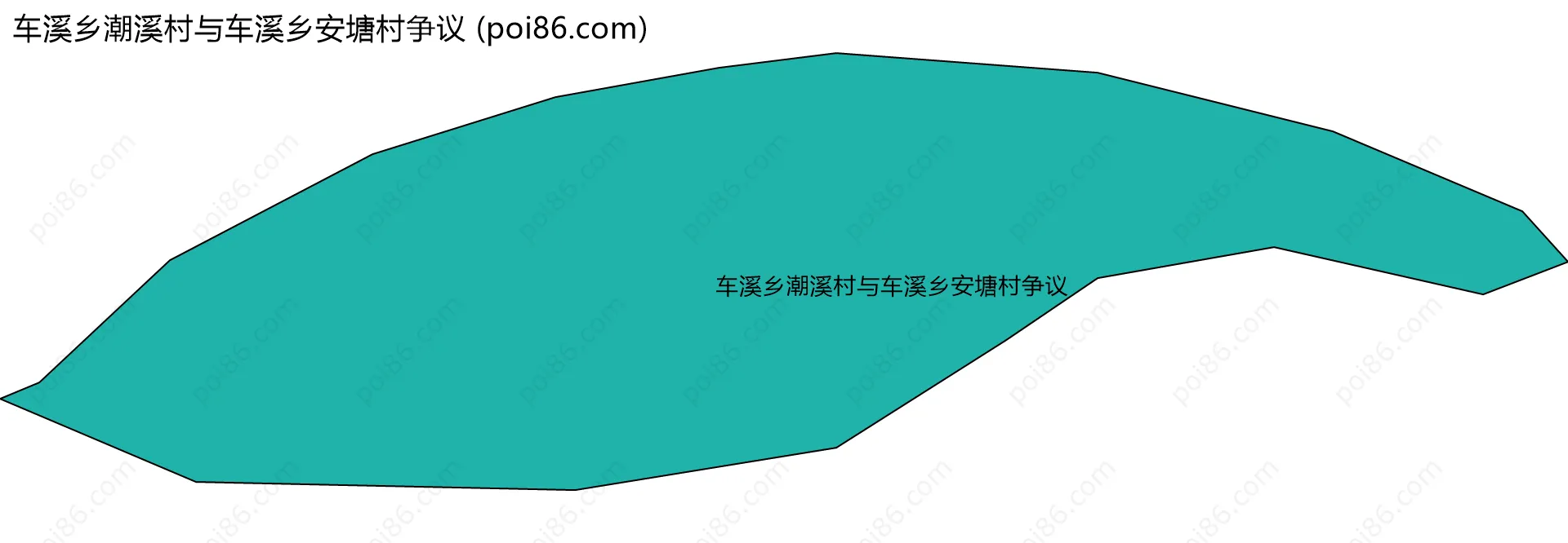 车溪乡潮溪村与车溪乡安塘村争议边界地图