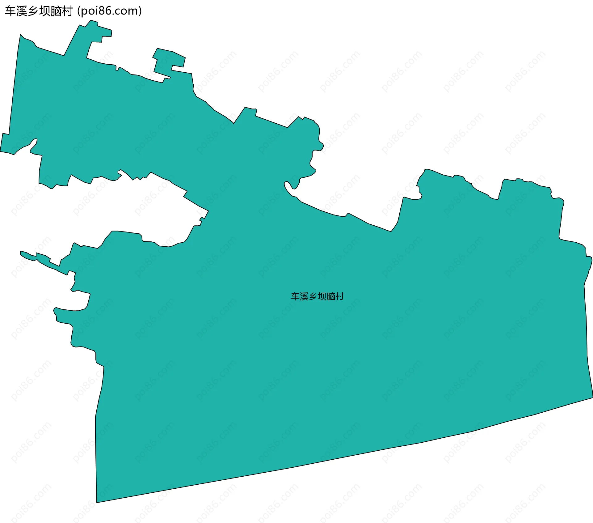 车溪乡坝脑村边界地图