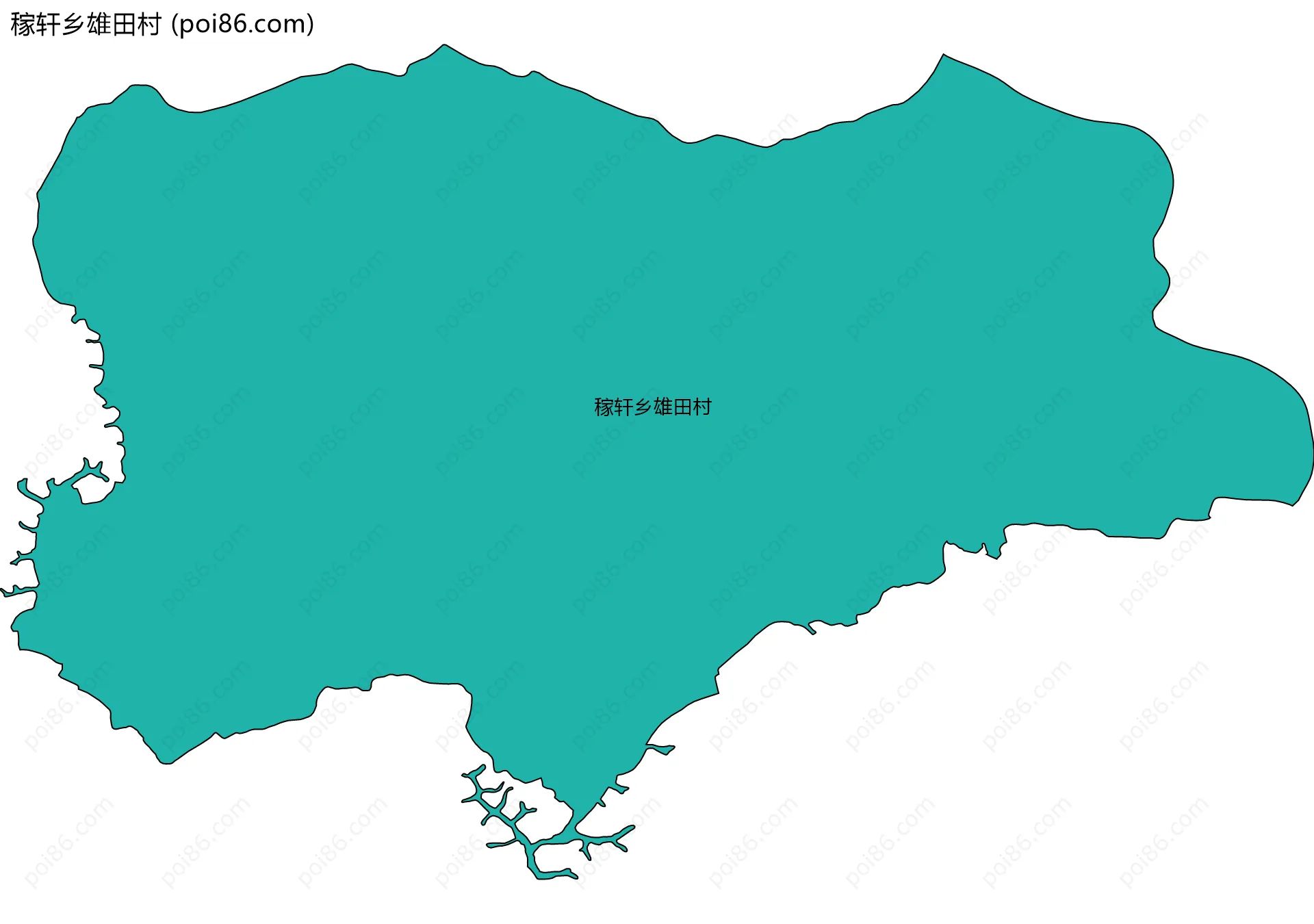 稼轩乡雄田村边界地图