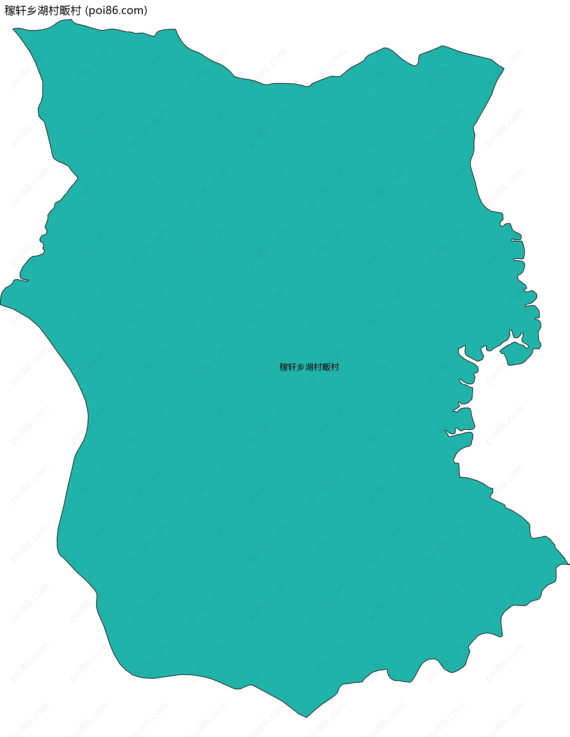 稼轩乡湖村畈村边界地图