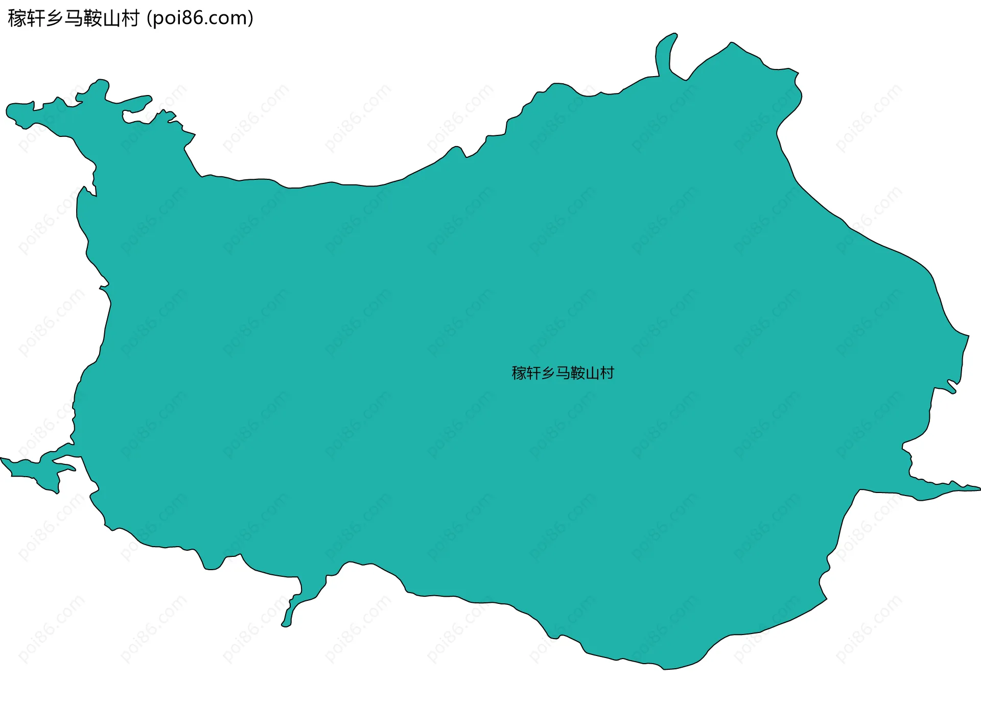 稼轩乡马鞍山村边界地图