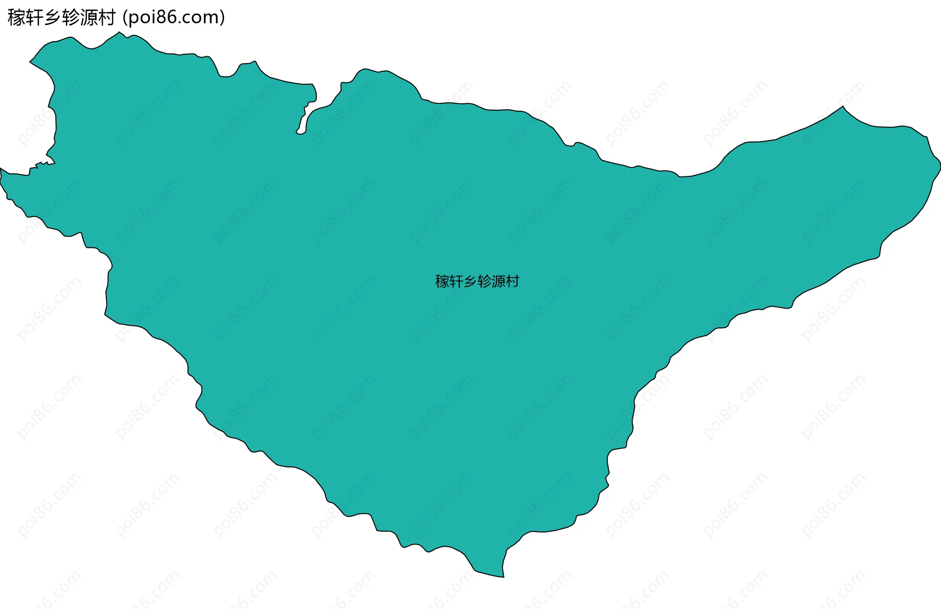 稼轩乡轸源村边界地图