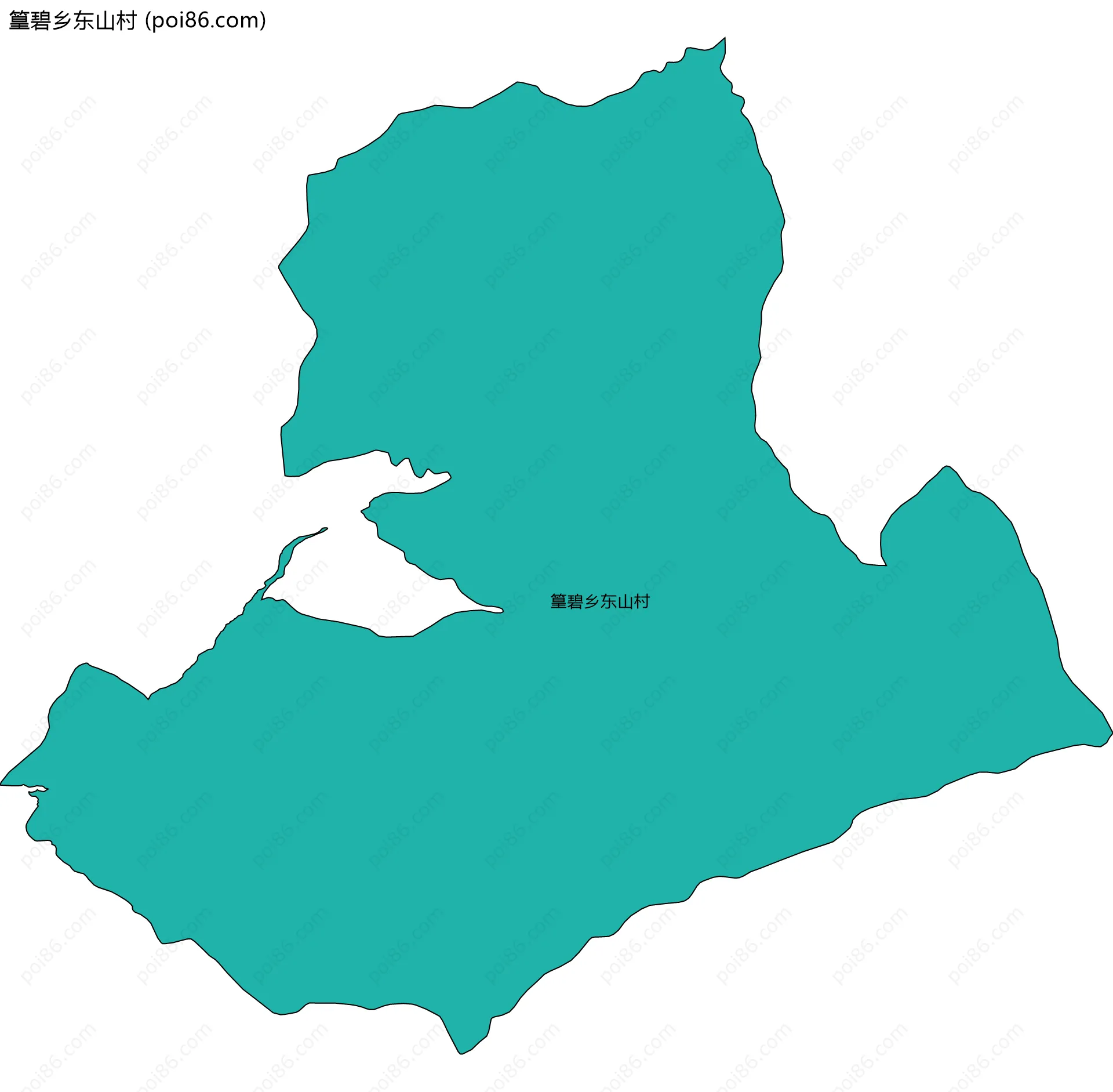 篁碧乡东山村边界地图