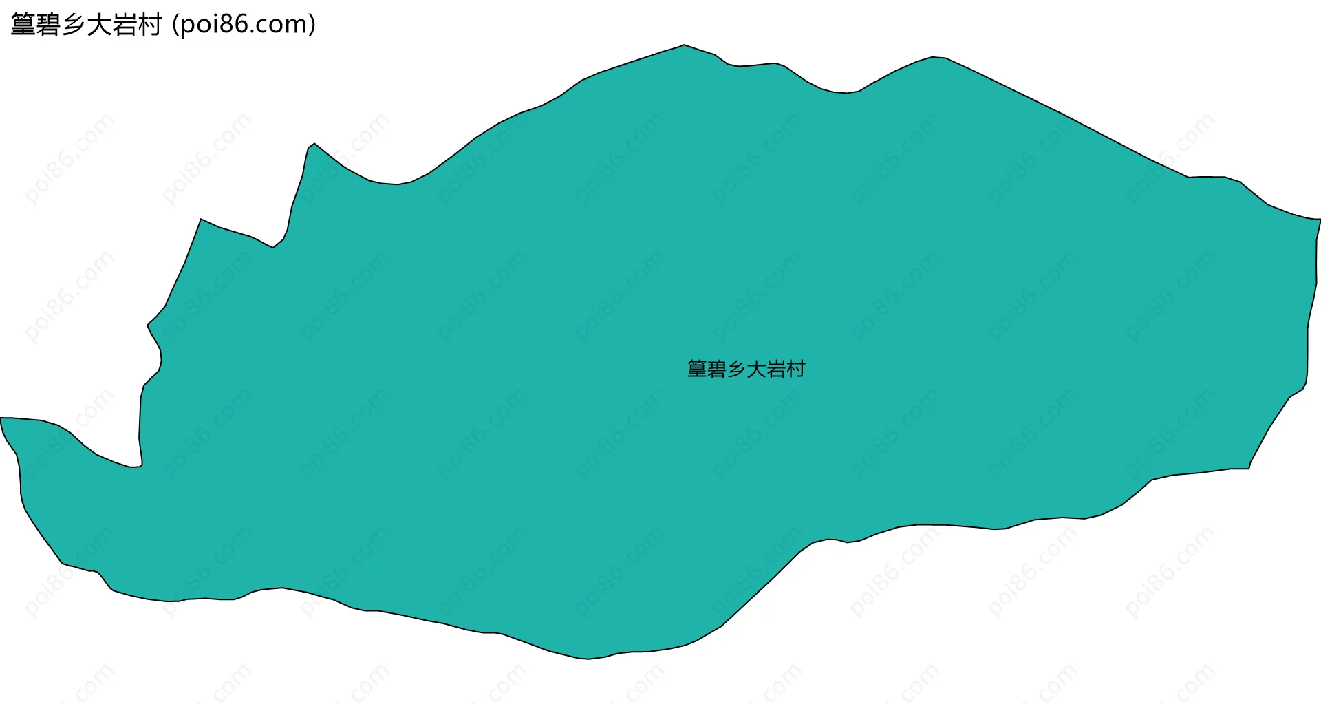 篁碧乡大岩村边界地图