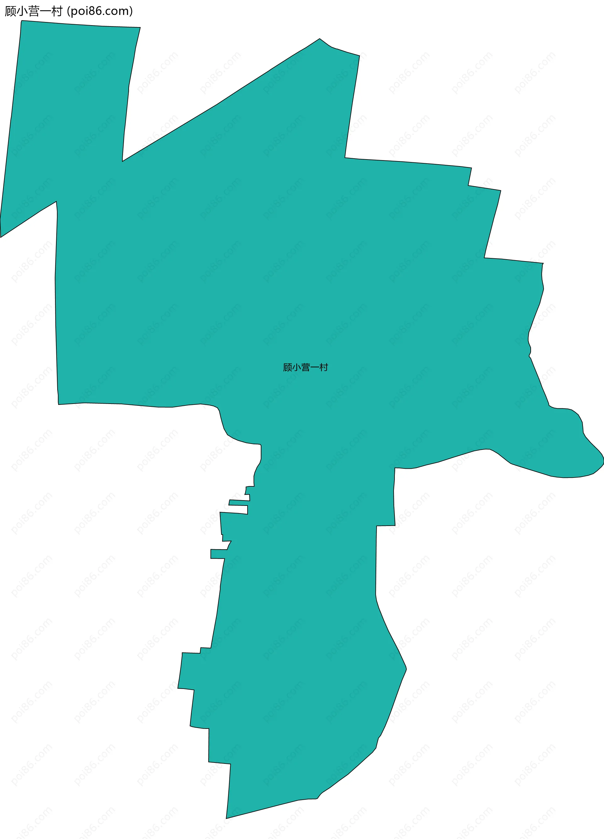 顾小营一村边界地图