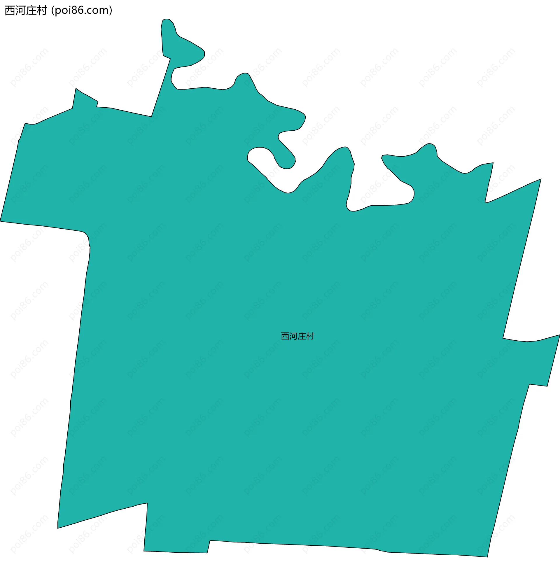 西河庄村边界地图