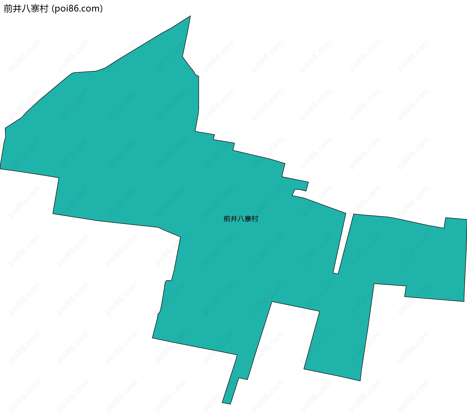 前井八寨村边界地图