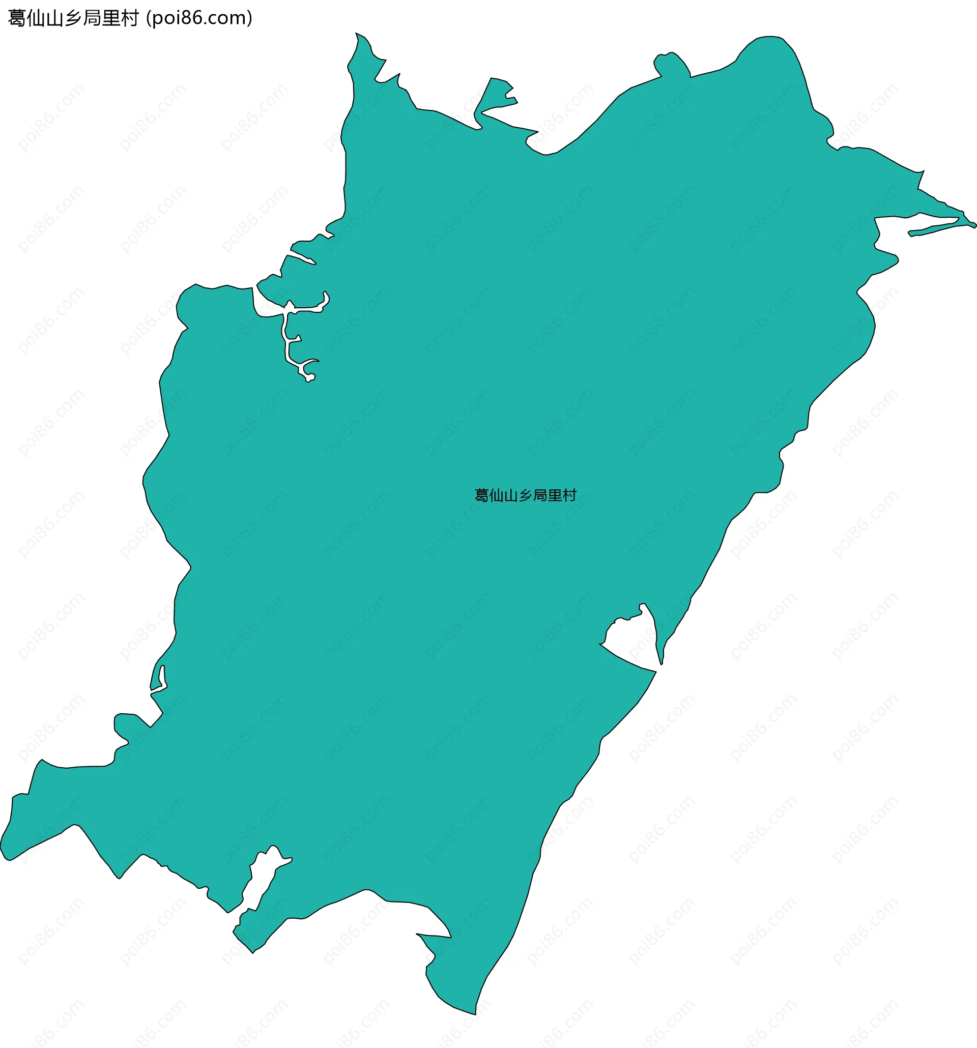 葛仙山乡局里村边界地图