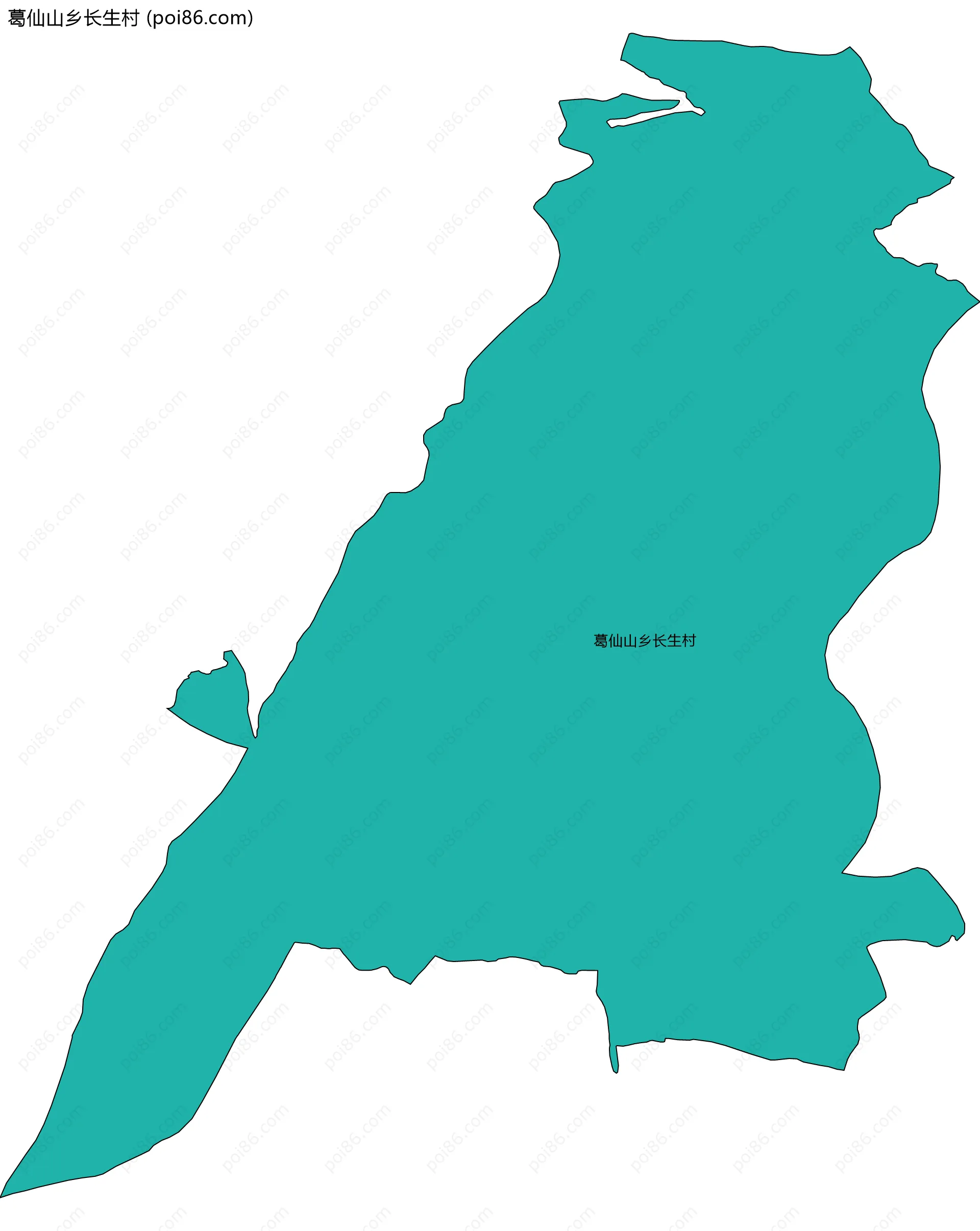 葛仙山乡长生村边界地图