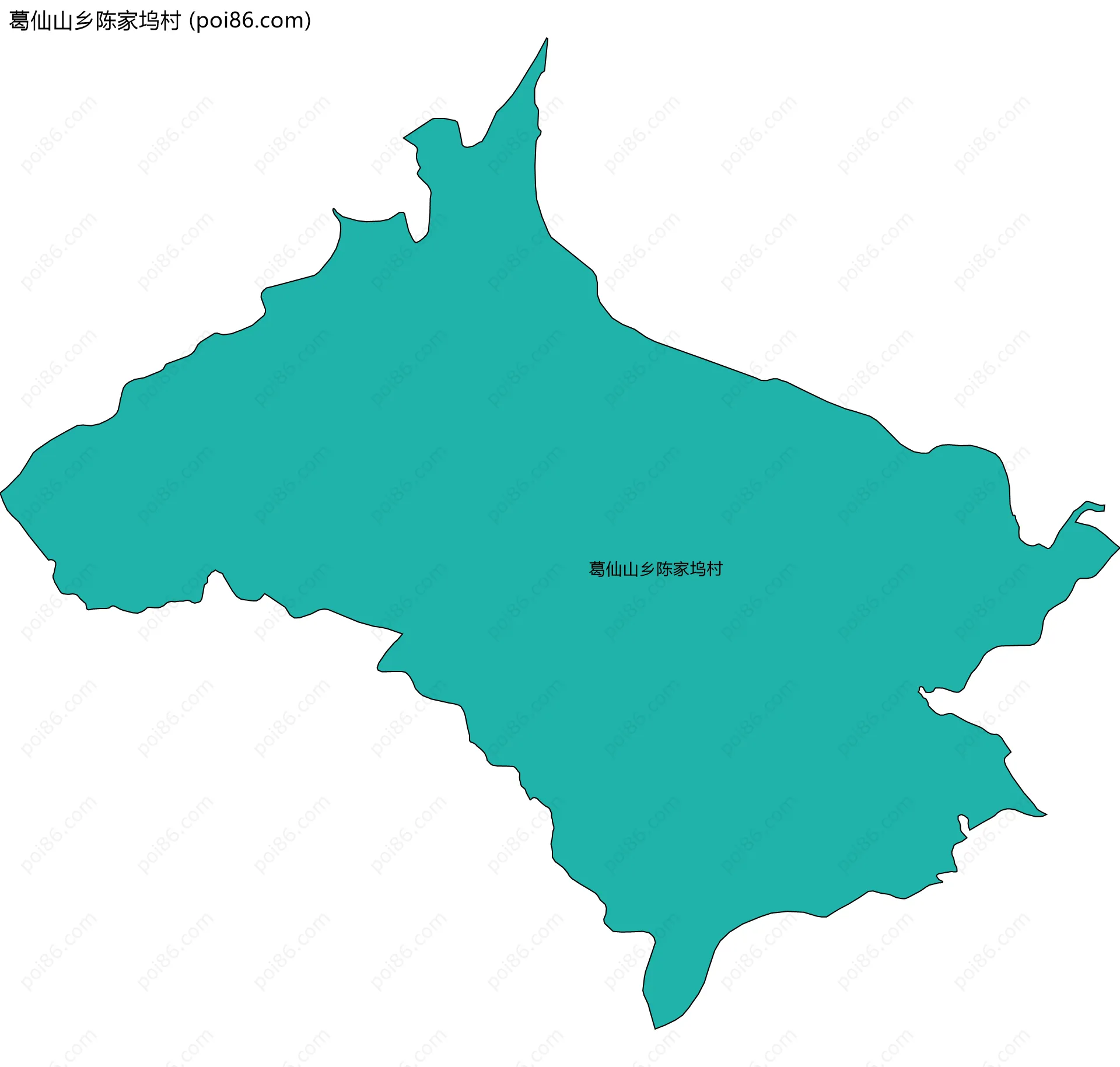 葛仙山乡陈家坞村边界地图