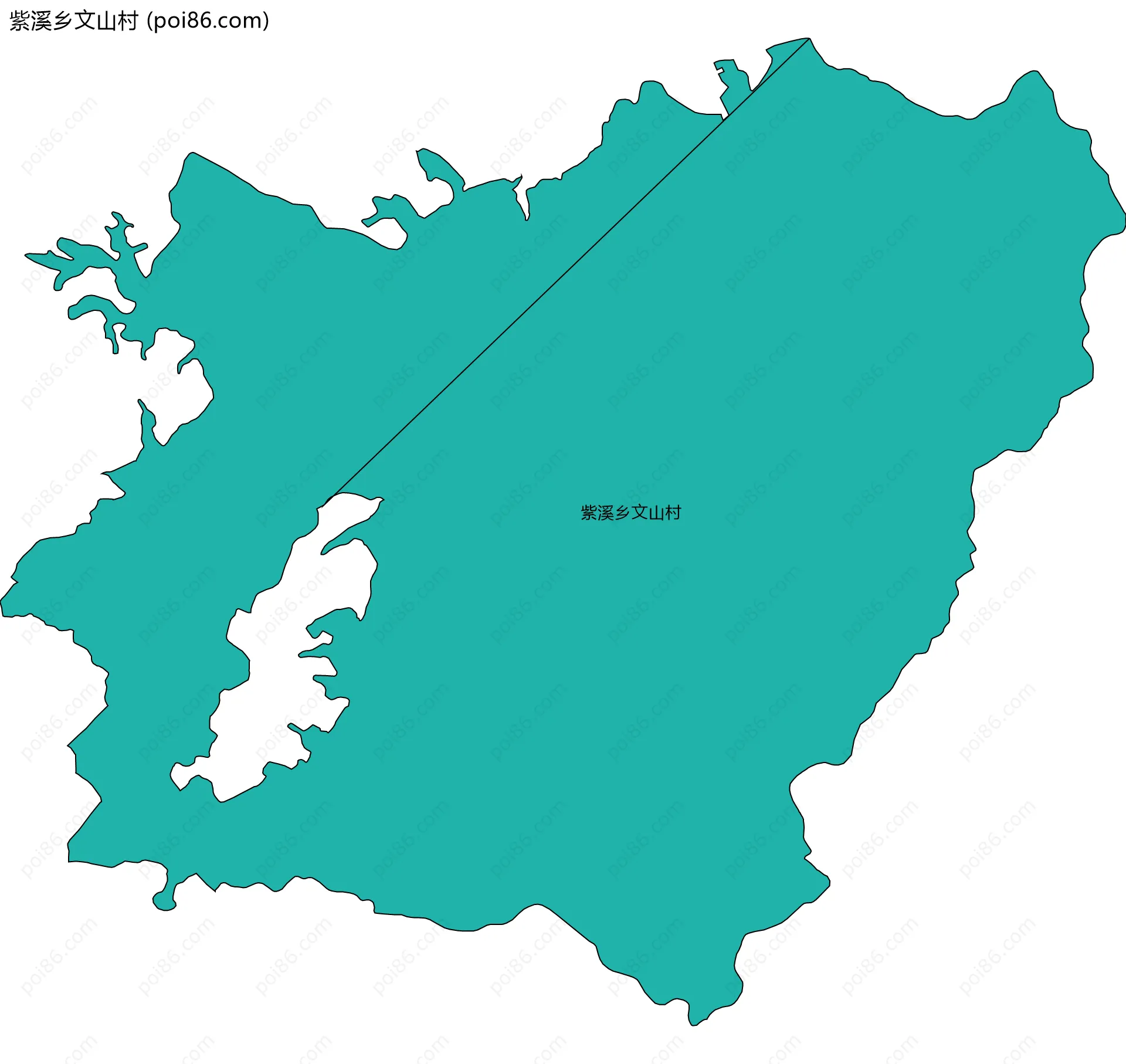 紫溪乡文山村边界地图