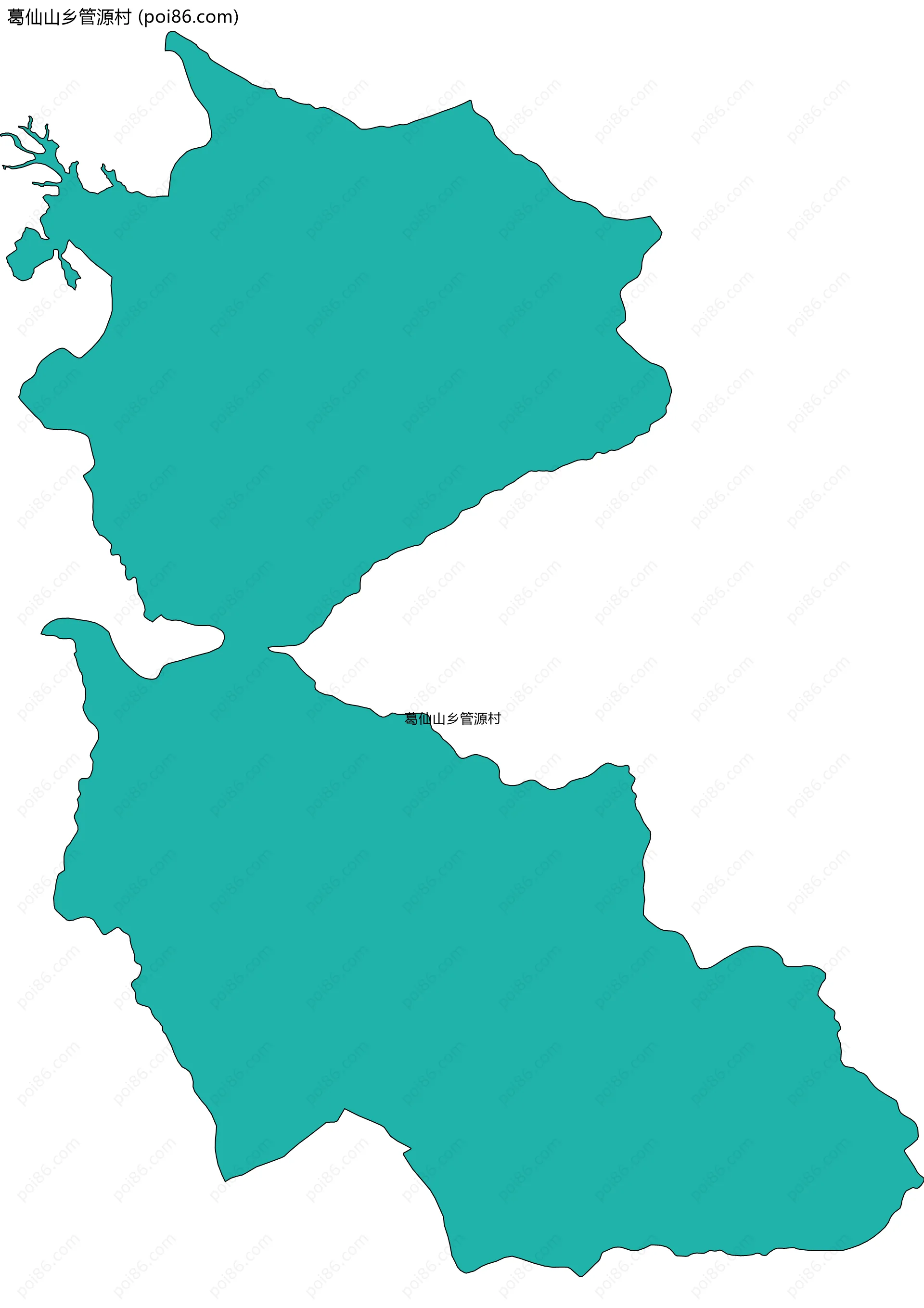 葛仙山乡管源村边界地图