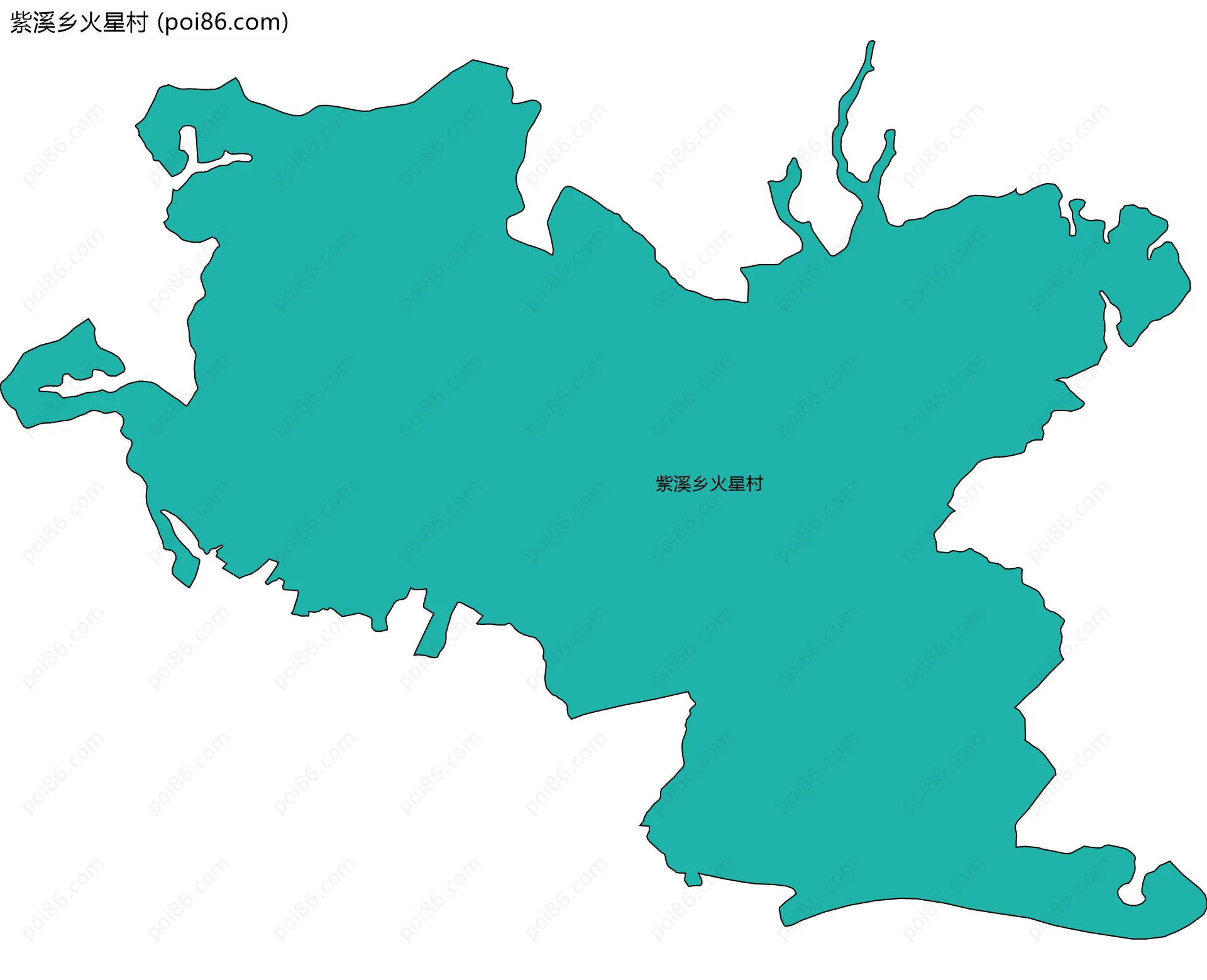 紫溪乡火星村边界地图