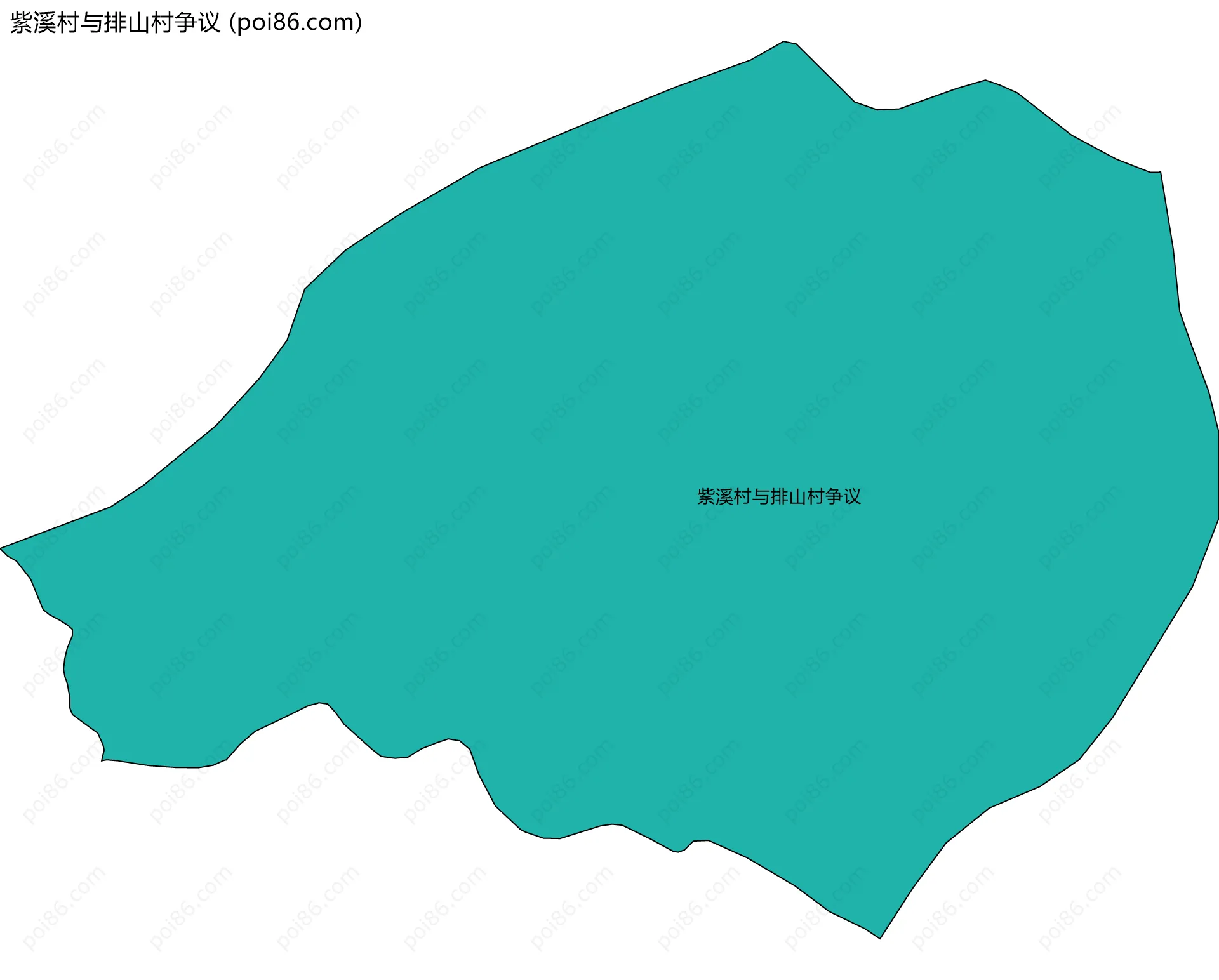 紫溪村与排山村争议边界地图