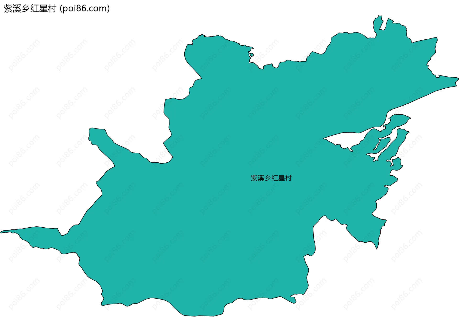 紫溪乡红星村边界地图