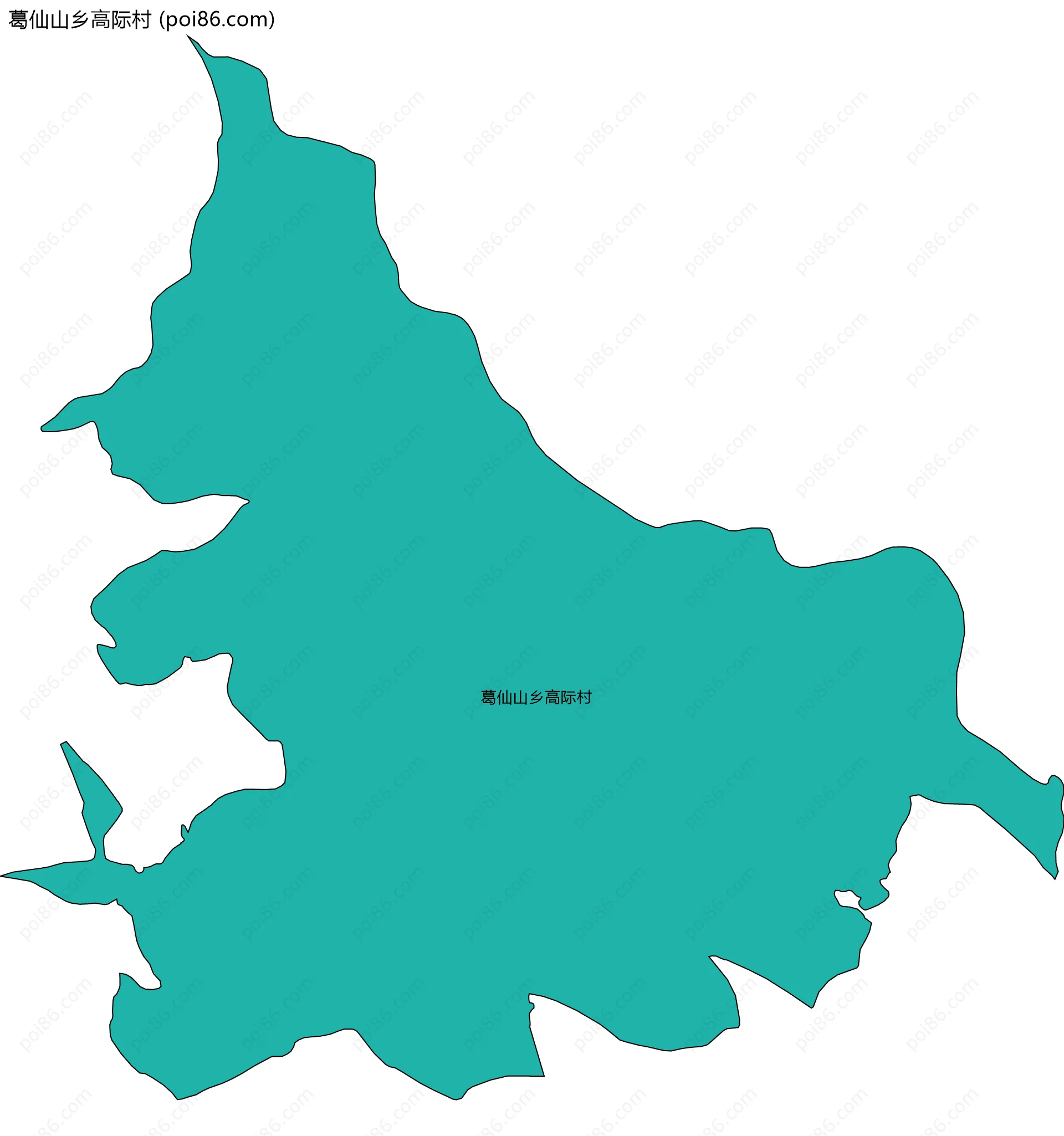 葛仙山乡高际村边界地图