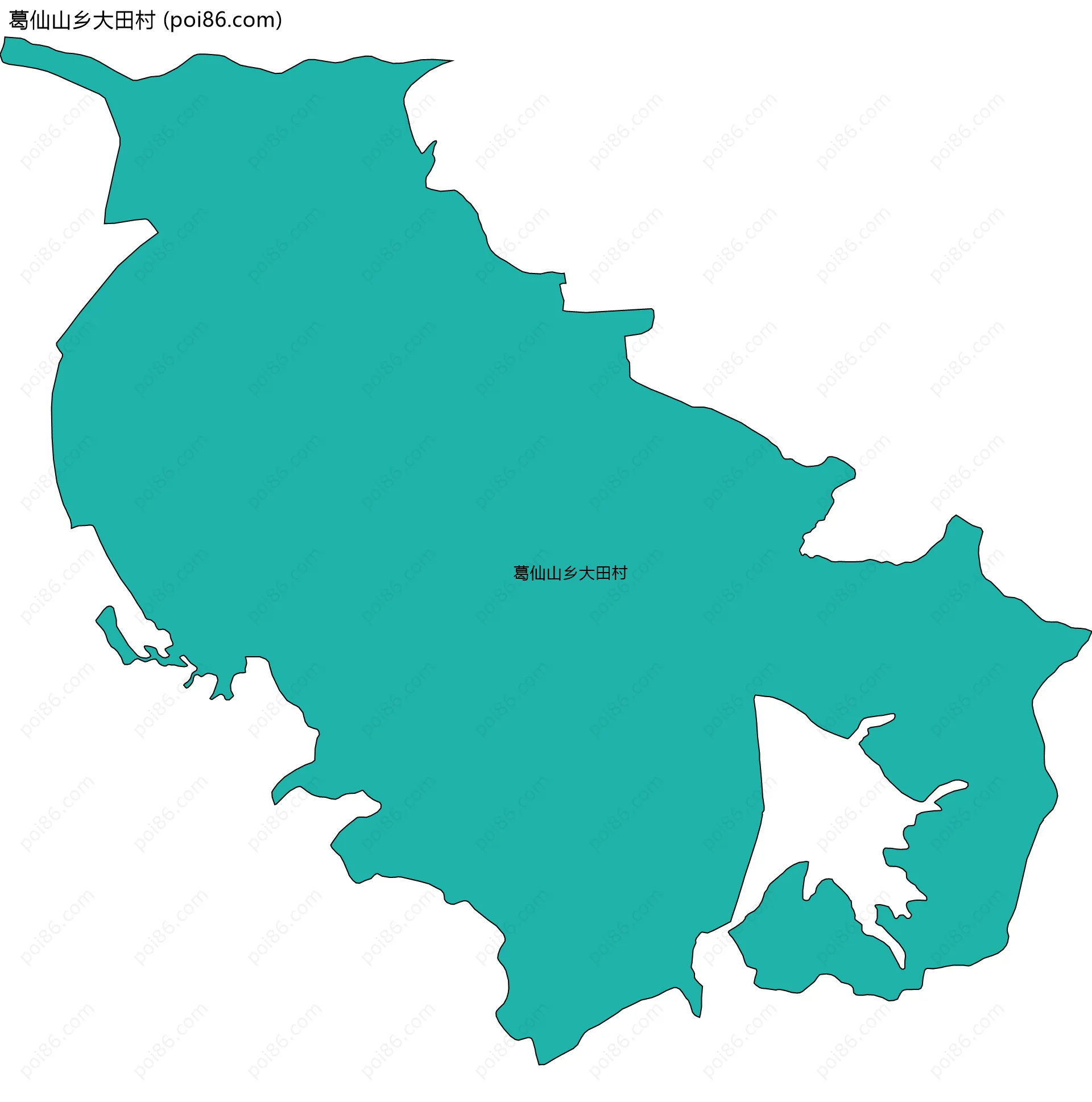 葛仙山乡大田村边界地图