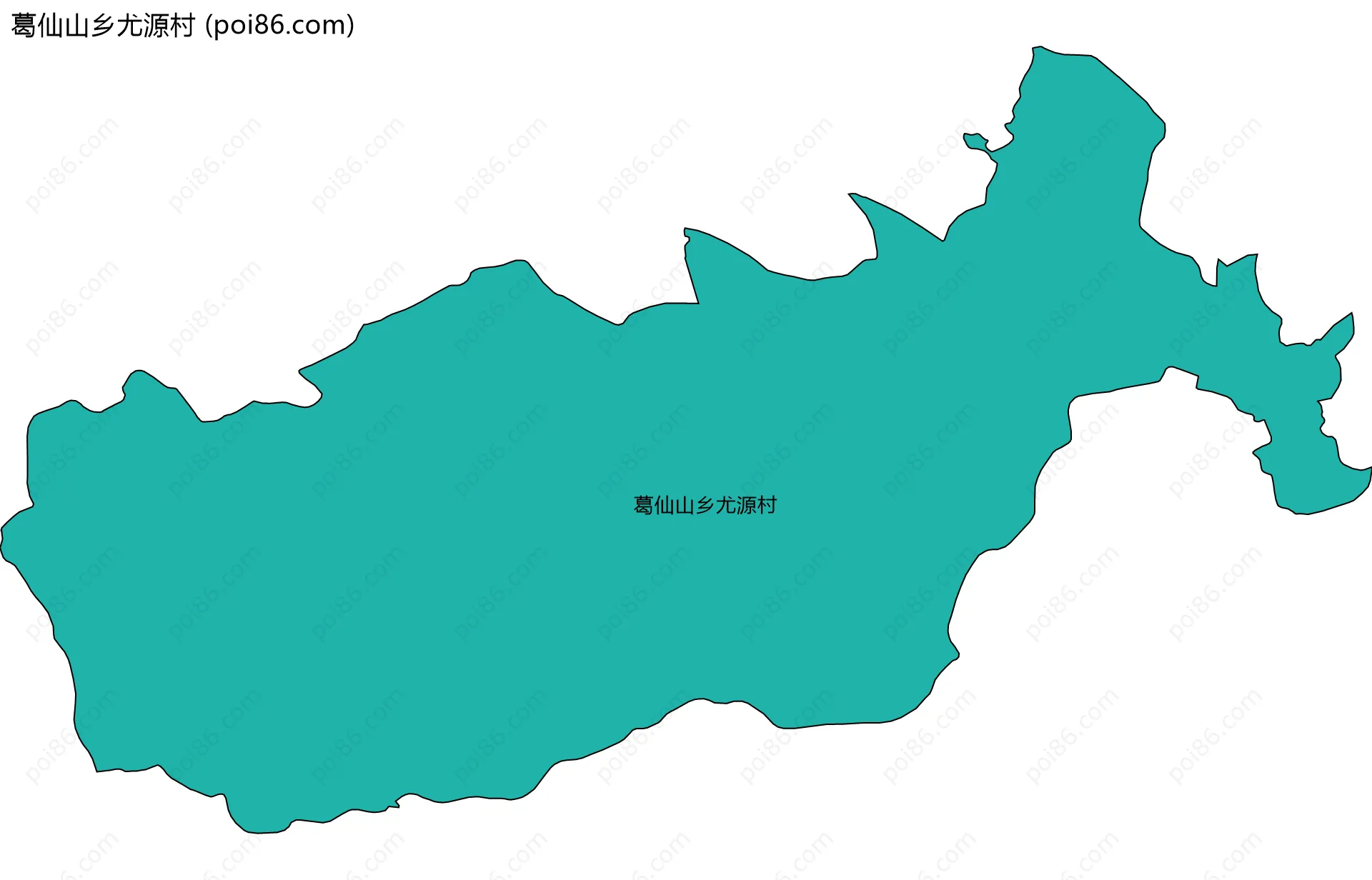 葛仙山乡尤源村边界地图