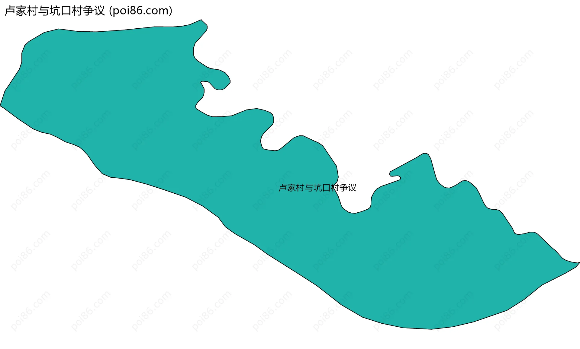 卢家村与坑口村争议边界地图