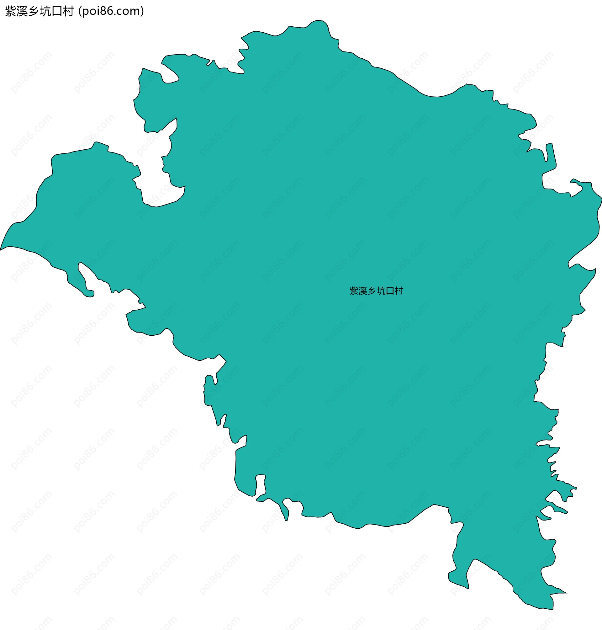 紫溪乡坑口村边界地图