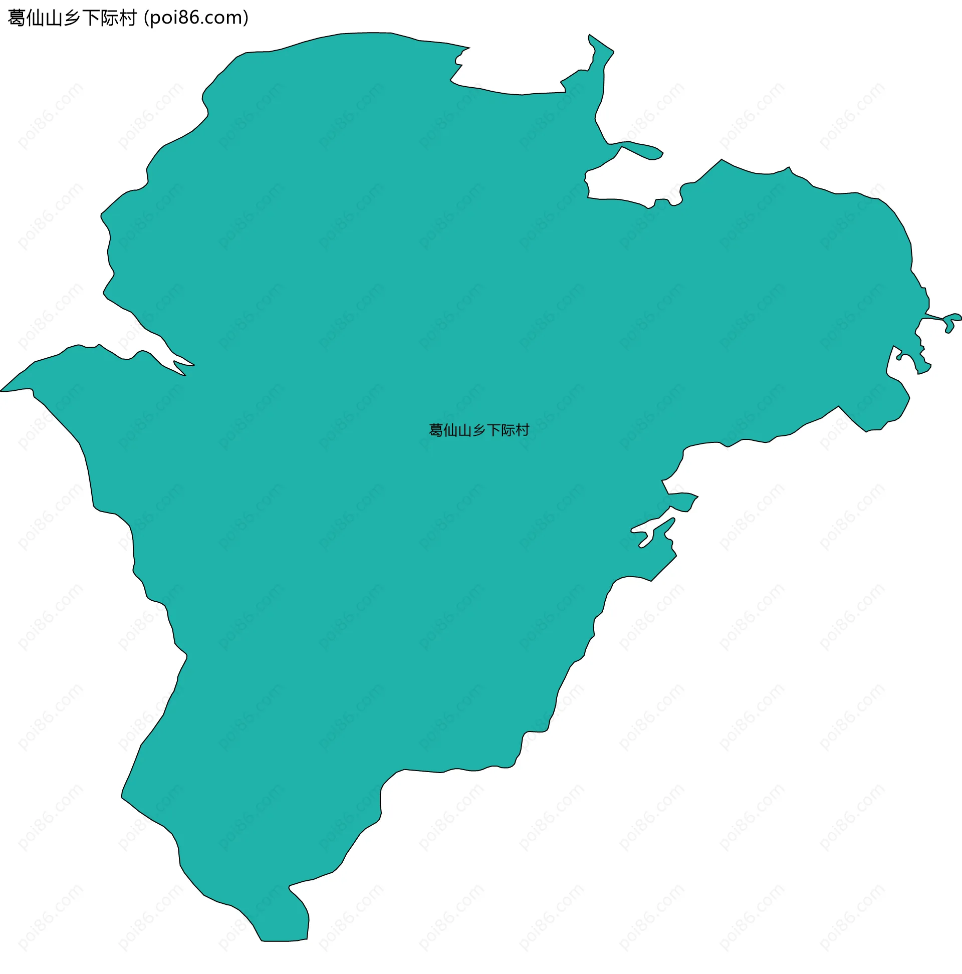 葛仙山乡下际村边界地图