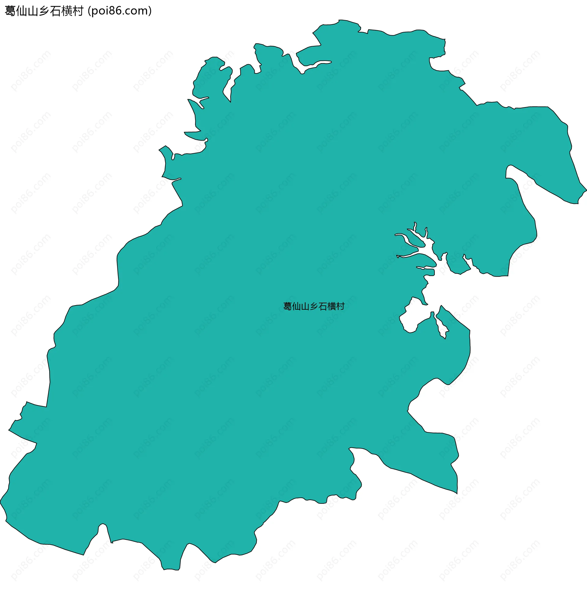 葛仙山乡石横村边界地图