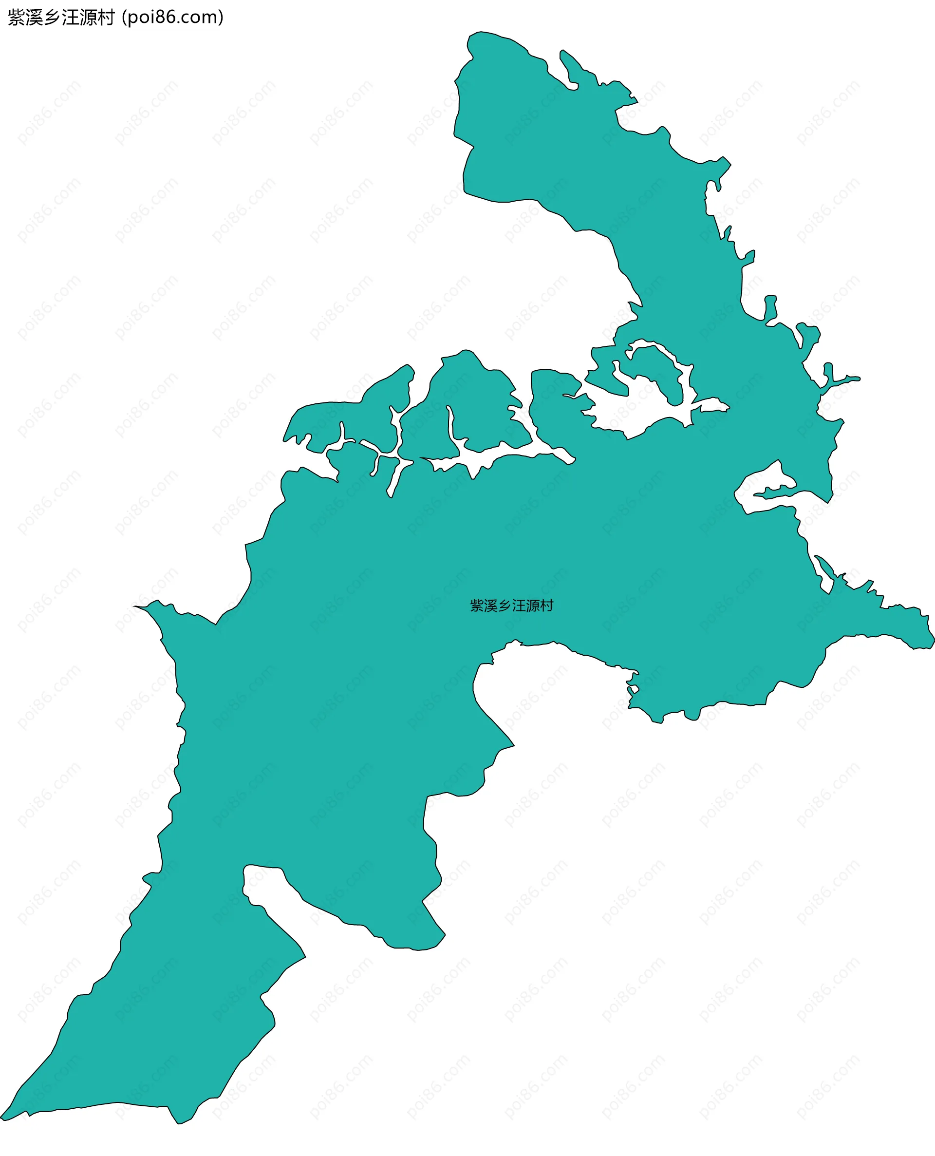 紫溪乡汪源村边界地图