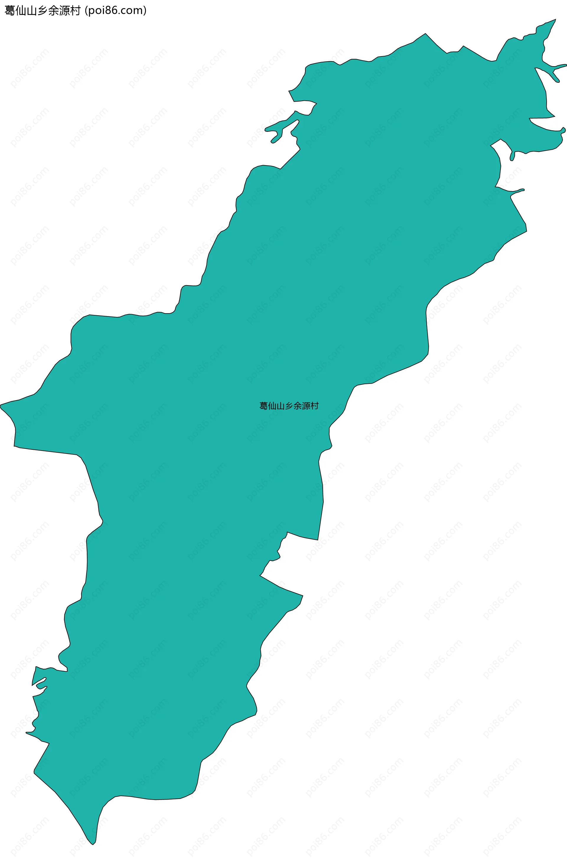 葛仙山乡余源村边界地图