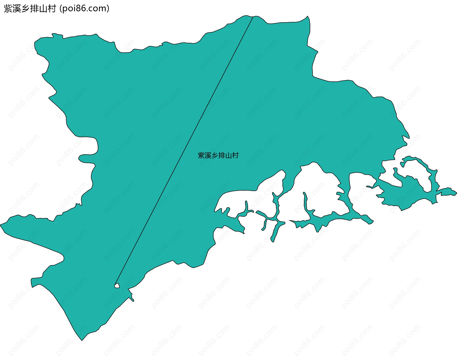 紫溪乡排山村边界地图