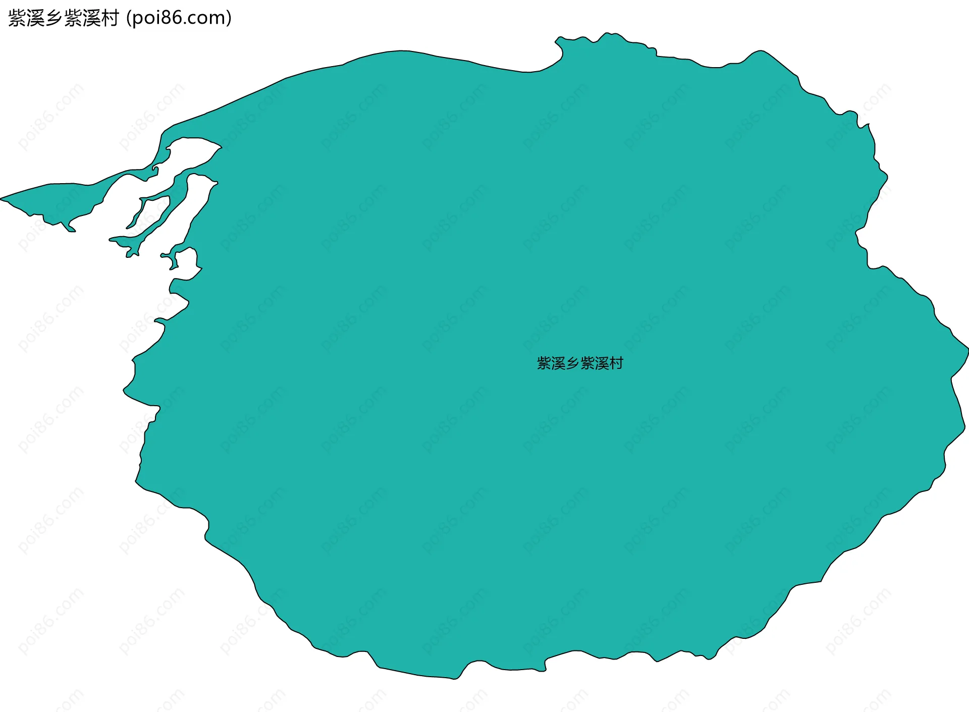 紫溪乡紫溪村边界地图