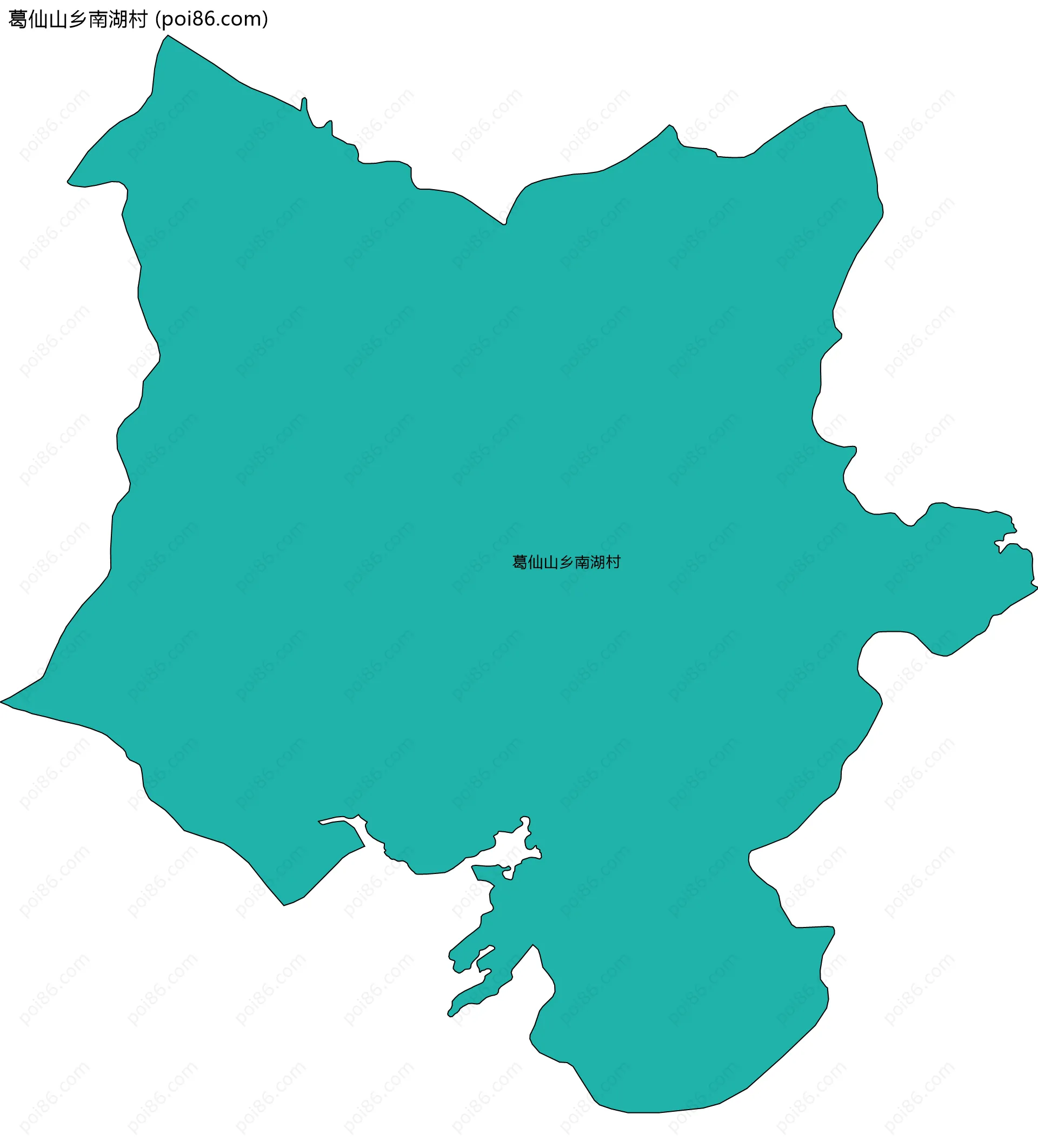 葛仙山乡南湖村边界地图