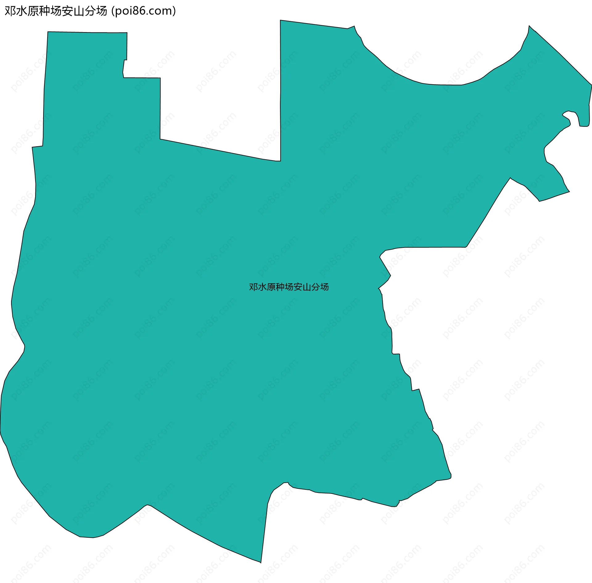 邓水原种场安山分场边界地图