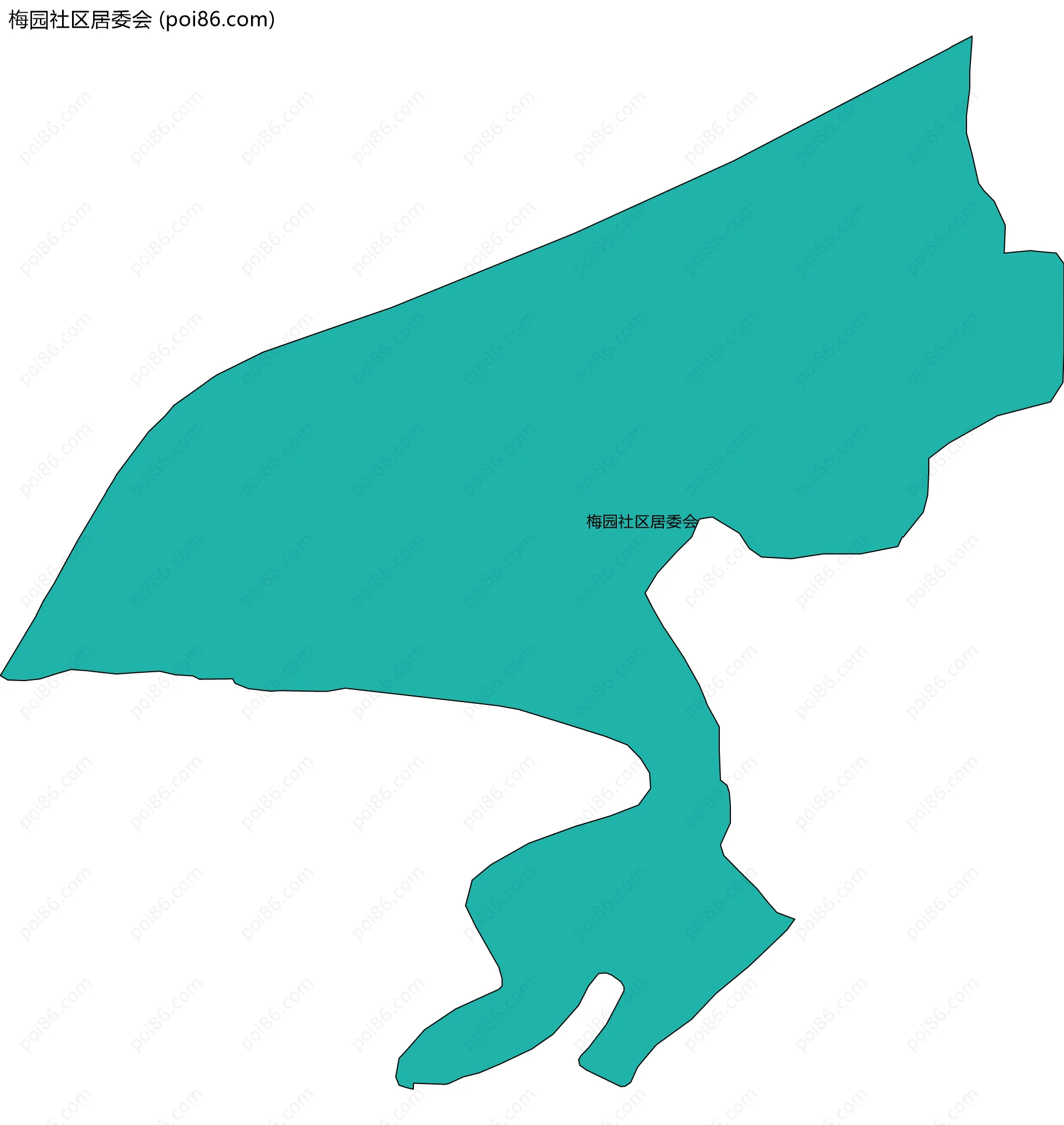 梅园社区居委会边界地图