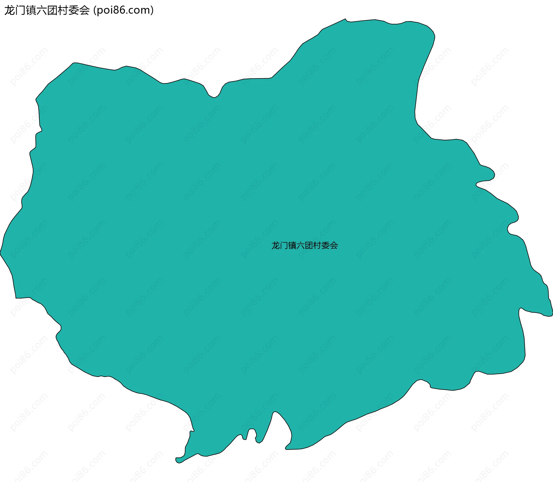 龙门镇六团村委会边界地图